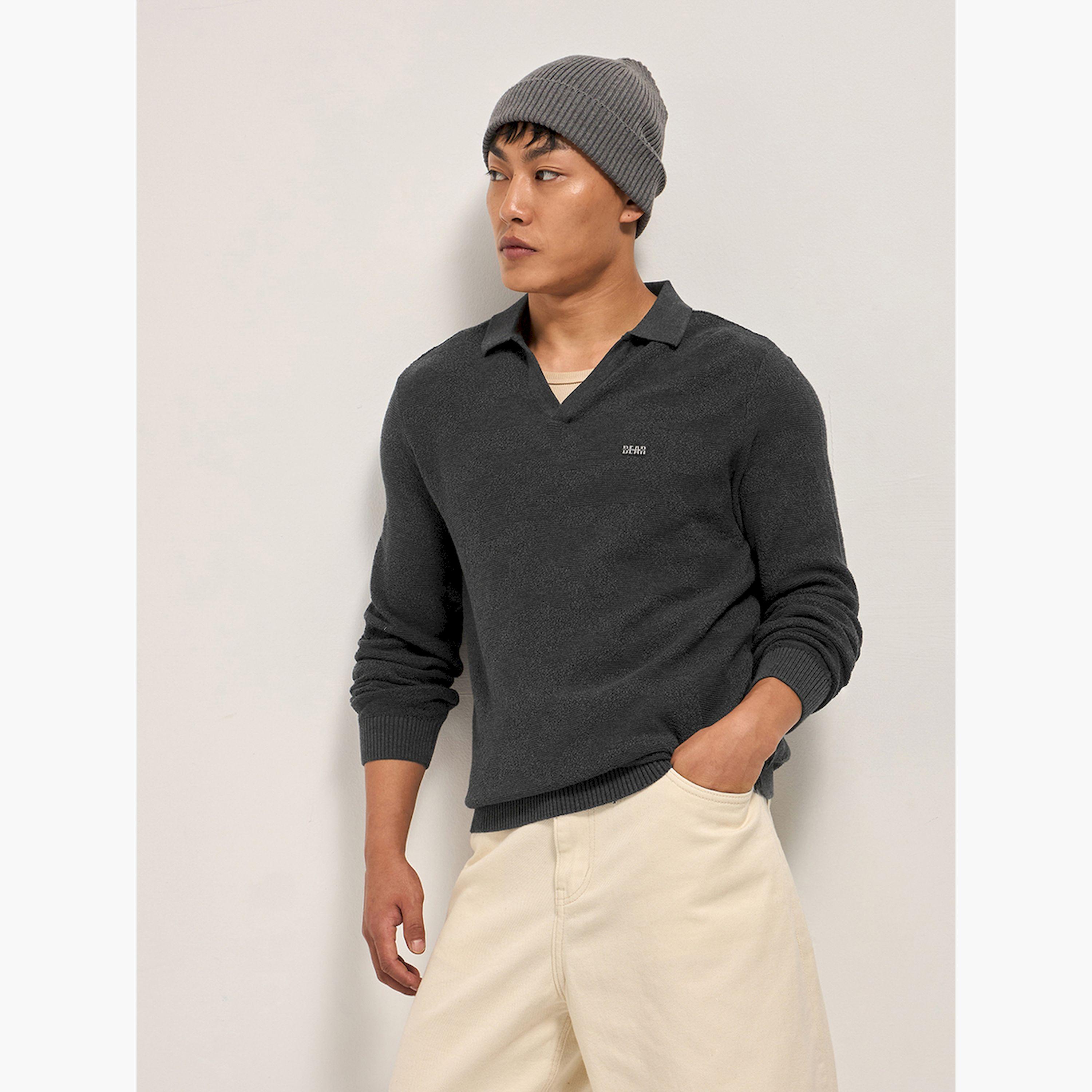 قميص بولو رجالي قطني سادة وقصة ضيقة-men-clothing-tshirtsandpolos-polos-image-4