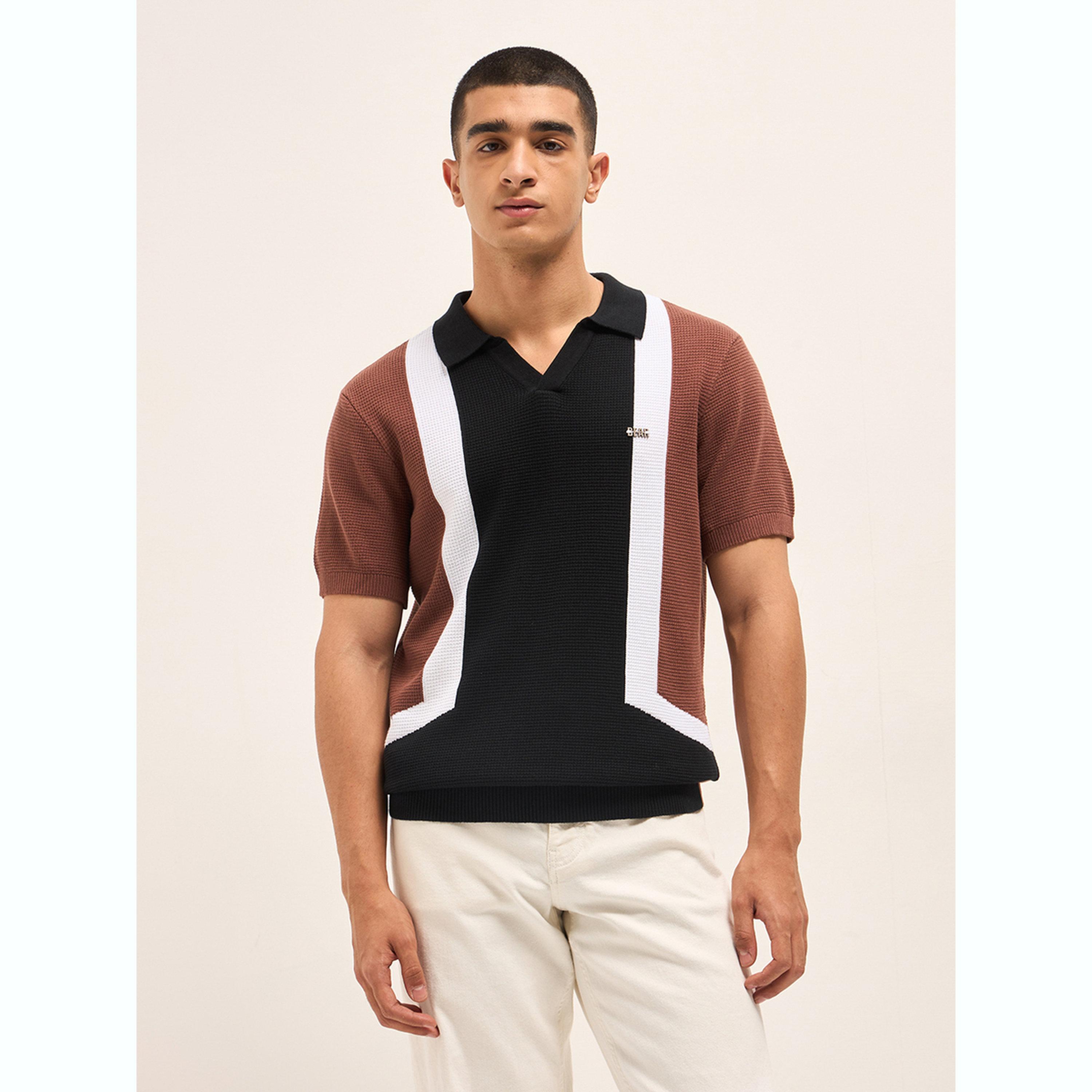 قميص بولو رجالي قطن خالص وقصة ضيقة-men-clothing-tshirtsandpolos-polos-image-1