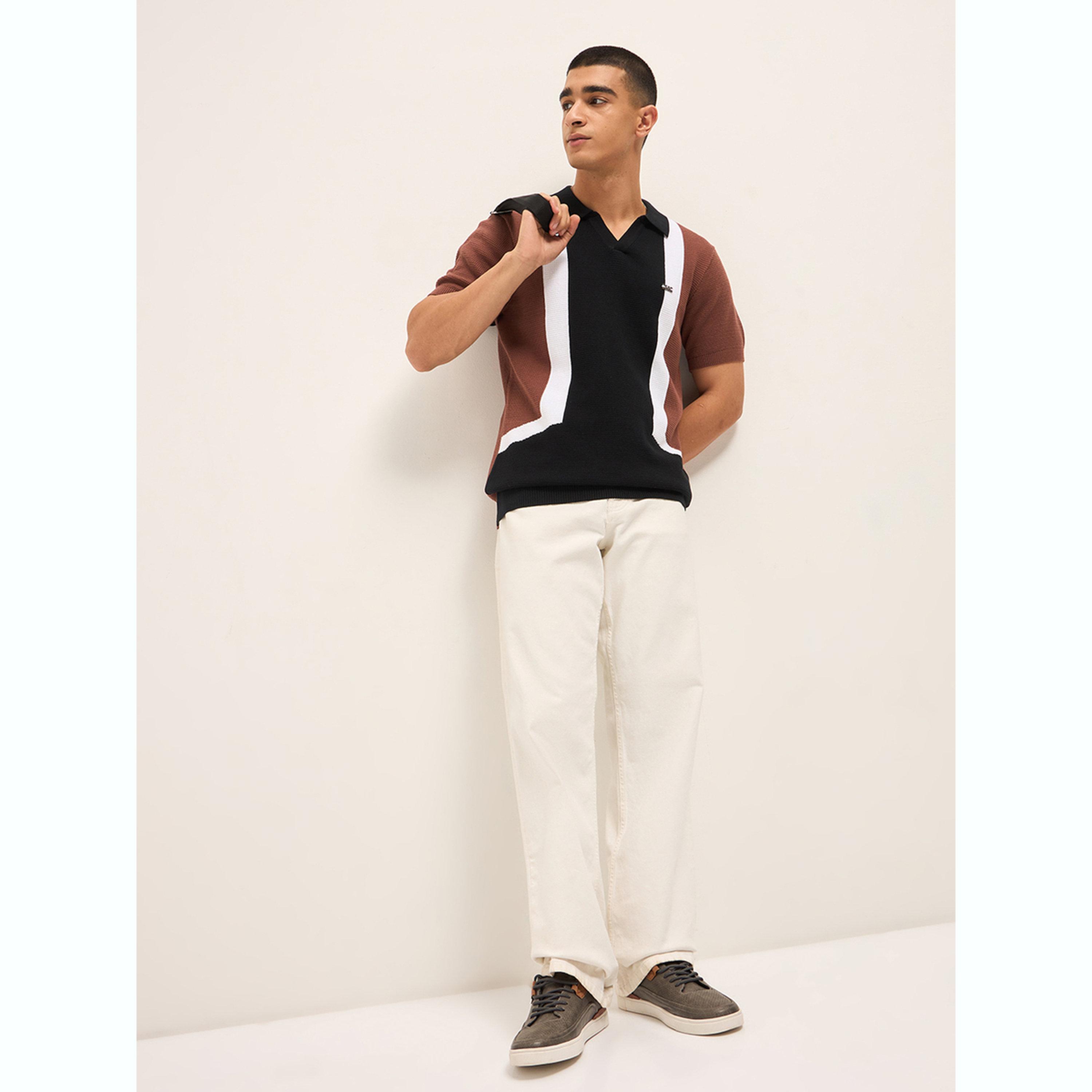 قميص بولو رجالي قطن خالص وقصة ضيقة-men-clothing-tshirtsandpolos-polos-image-2