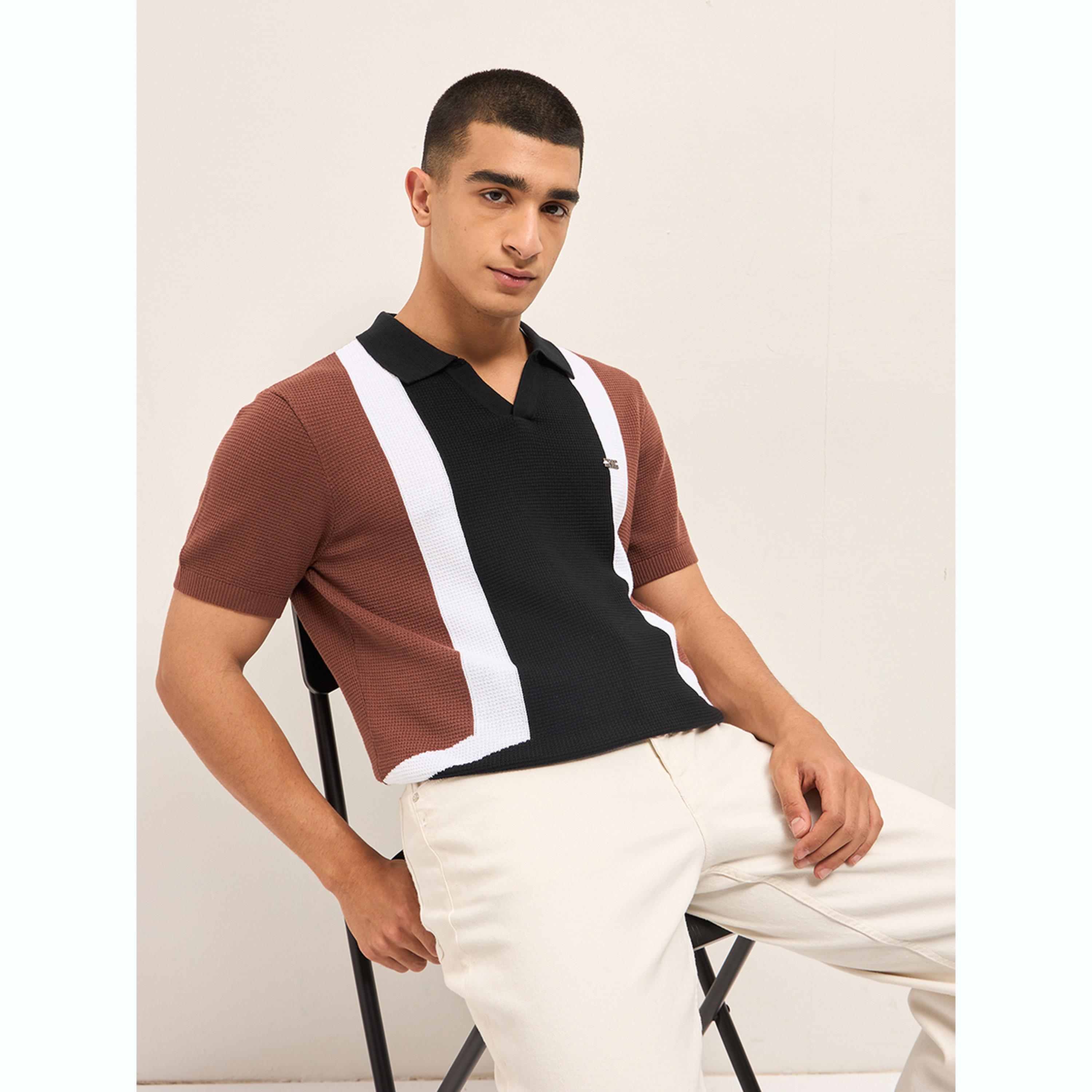 قميص بولو رجالي قطن خالص وقصة ضيقة-men-clothing-tshirtsandpolos-polos-image-3