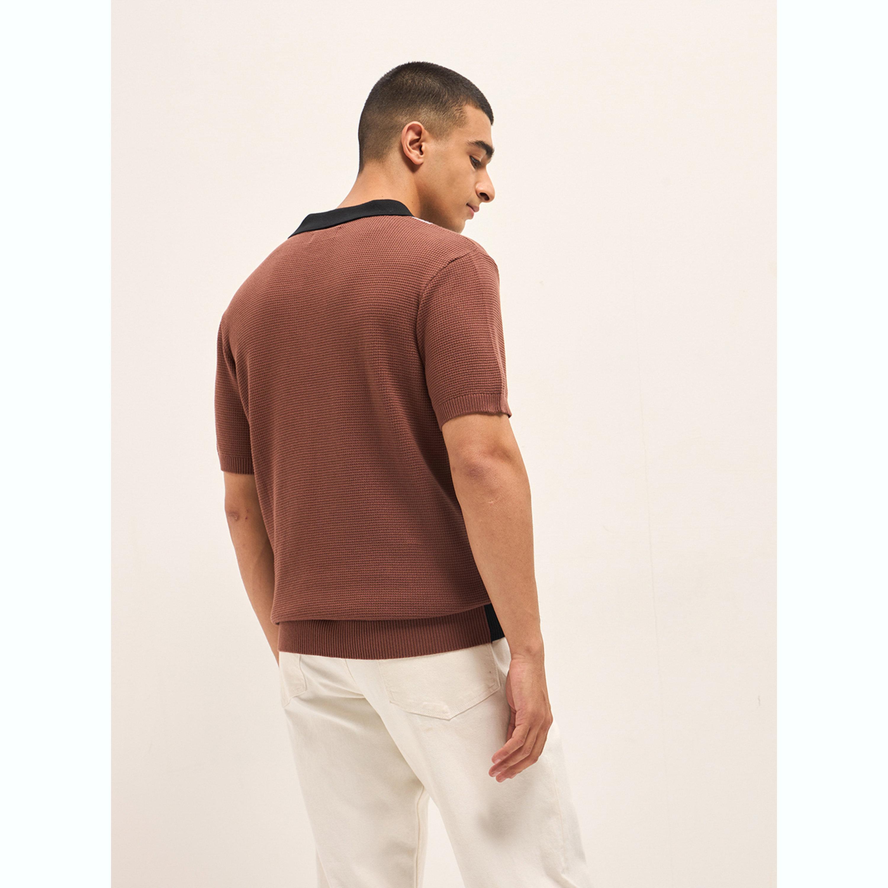 قميص بولو رجالي قطن خالص وقصة ضيقة-men-clothing-tshirtsandpolos-polos-image-5
