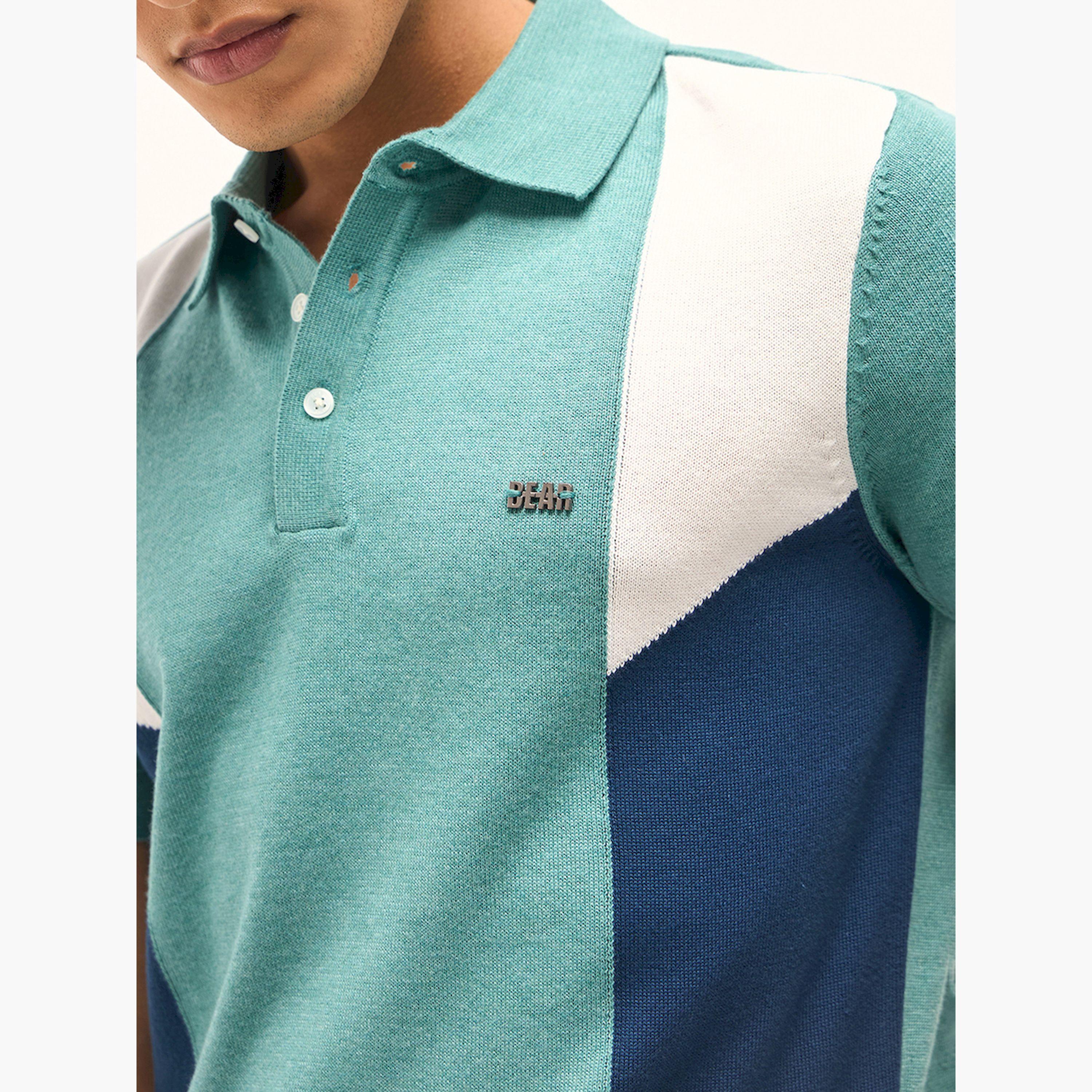 قميص بولو رجالي قطن خالص وقصة ضيقة-men-clothing-tshirtsandpolos-polos-image-5