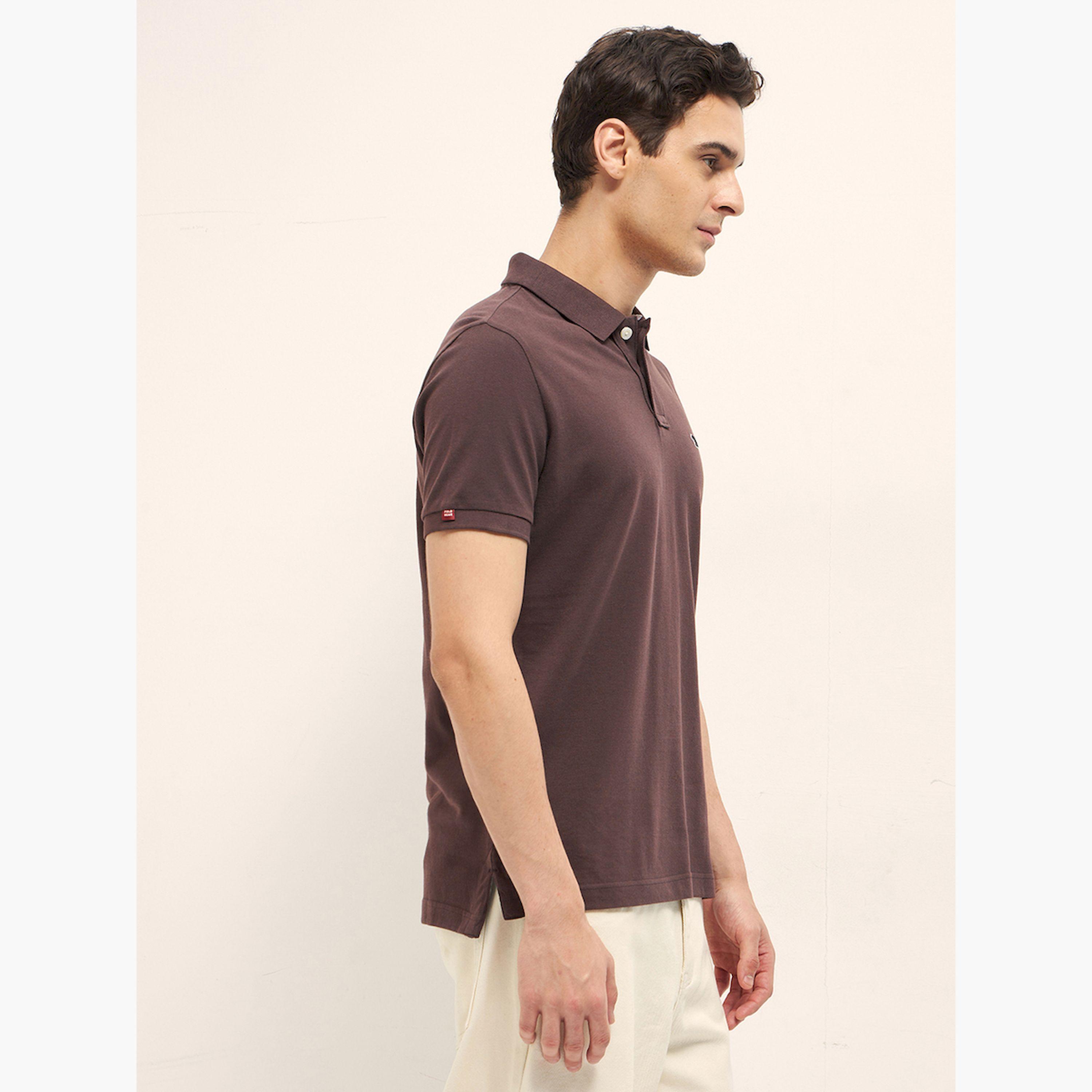 قميص بولو رجالي قطني سادة وقصة عادية-men-clothing-tshirtsandpolos-polos-image-3