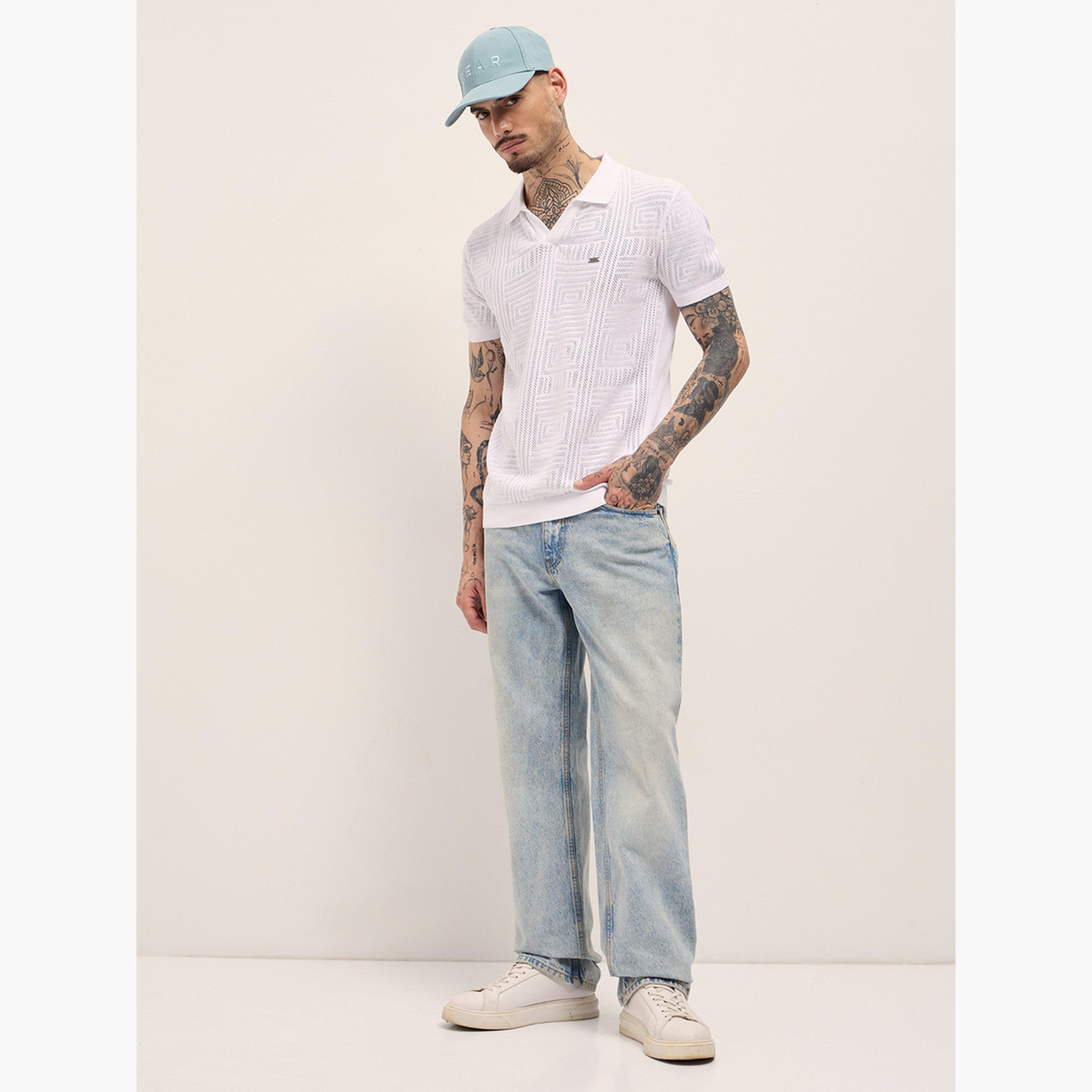 قميص بولو رجالي قطن خالص وقصة ضيقة-men-clothing-tshirtsandpolos-polos-image-3