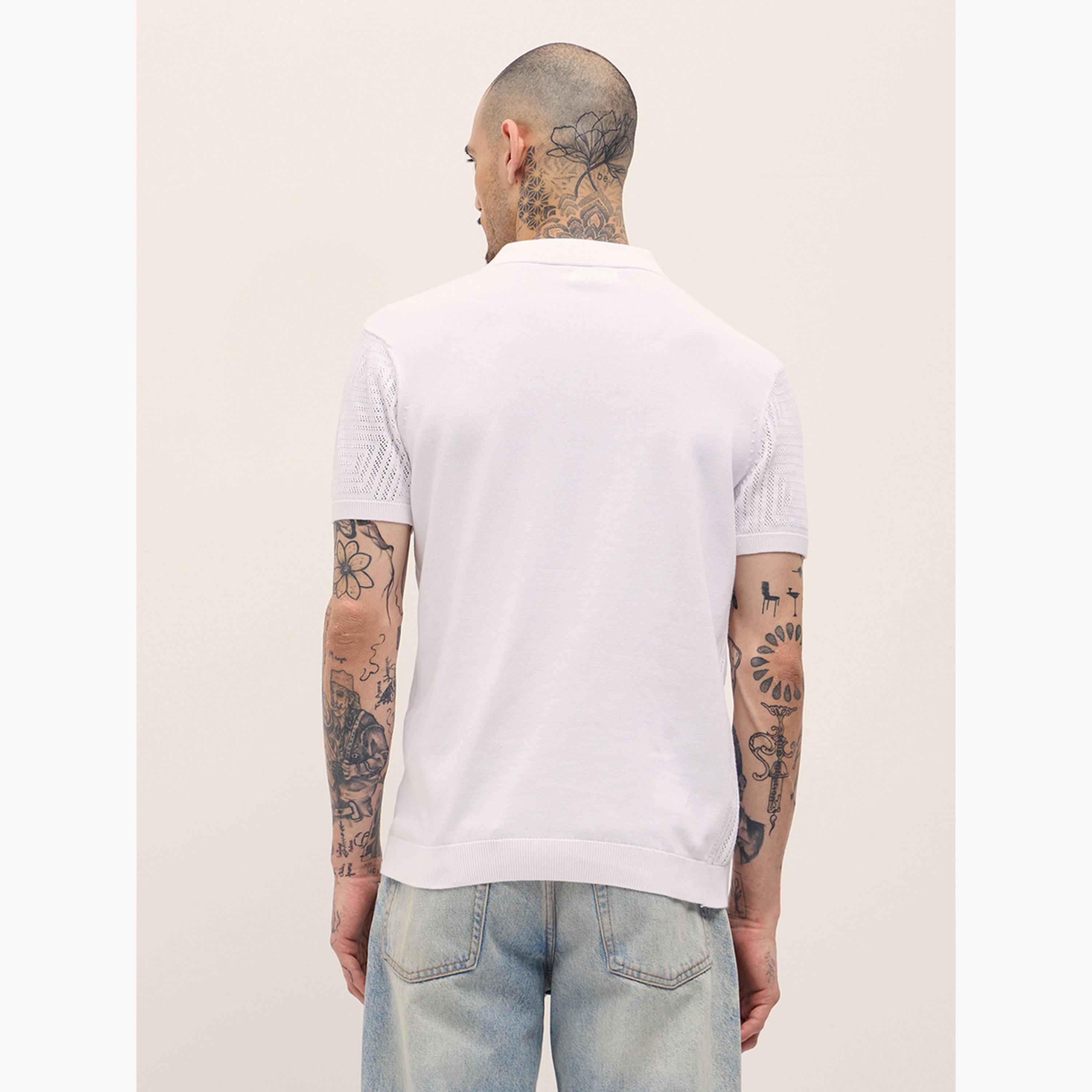 قميص بولو رجالي قطن خالص وقصة ضيقة-men-clothing-tshirtsandpolos-polos-image-5