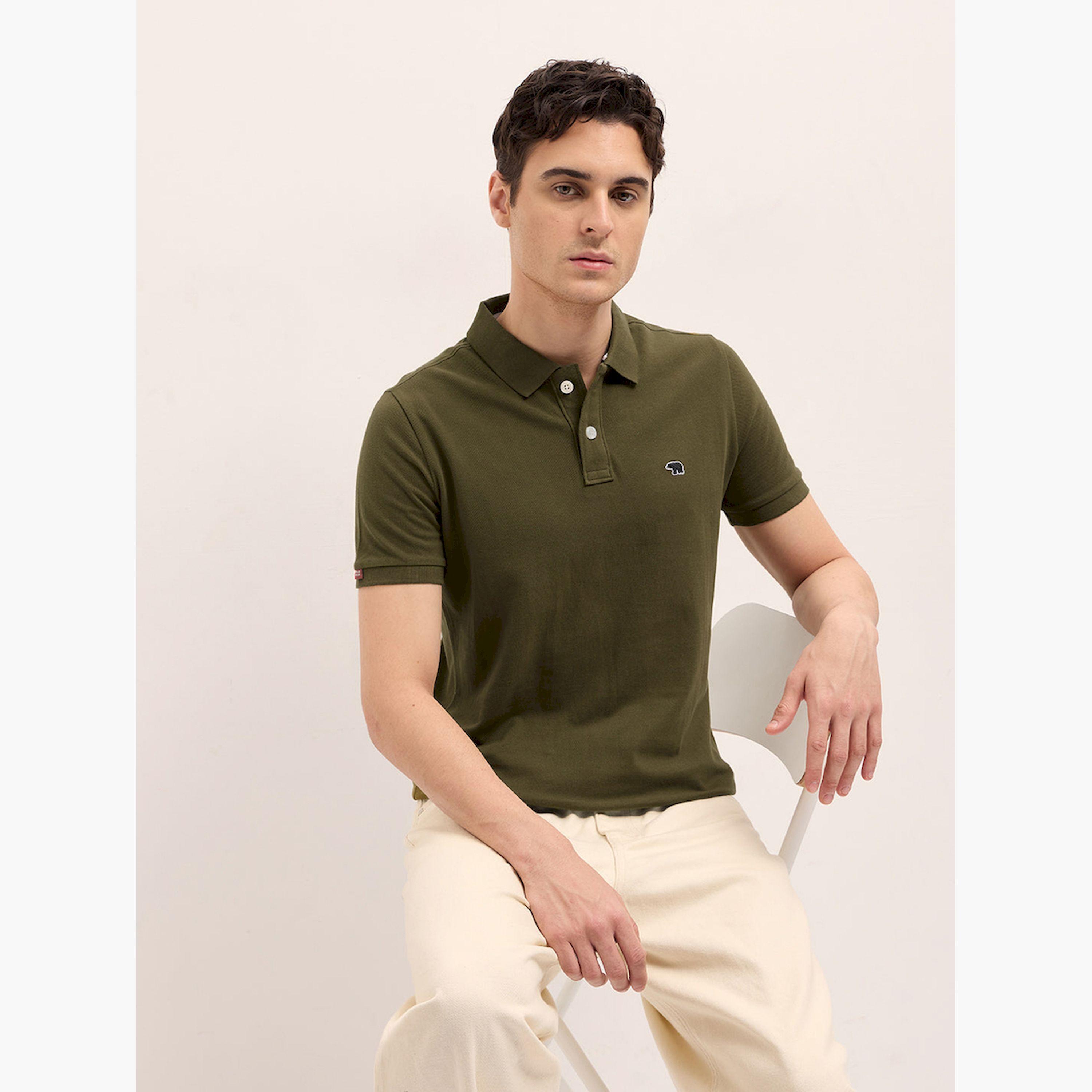 قميص بولو رجالي قطني سادة وقصة عادية-men-clothing-tshirtsandpolos-polos-image-3