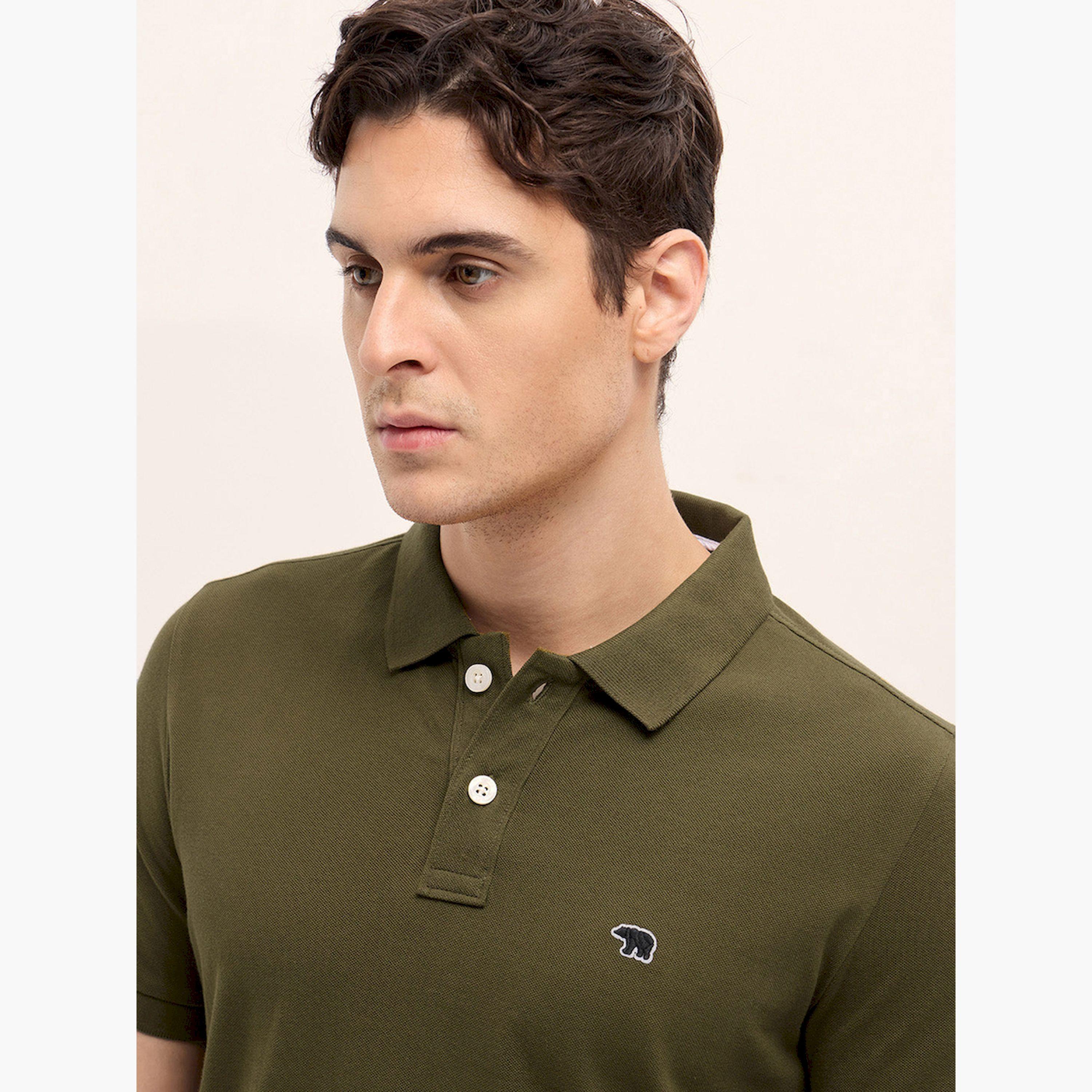 قميص بولو رجالي قطني سادة وقصة عادية-men-clothing-tshirtsandpolos-polos-image-4