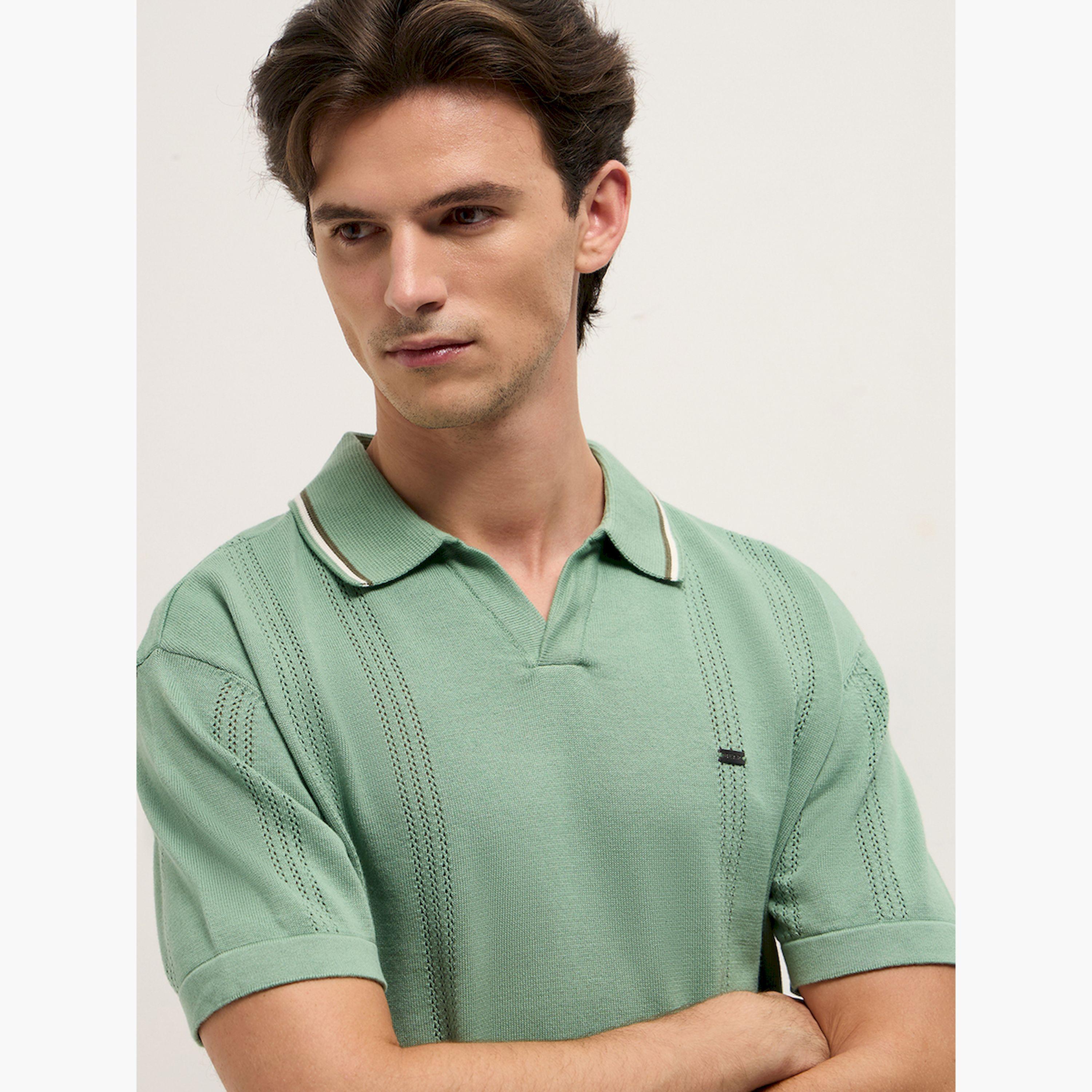 The Bear House X Styli Men Pure Cottton Flat Knit Relaxed Fit Polo-men-clothing-tshirtsandpolos-polos-image-3
