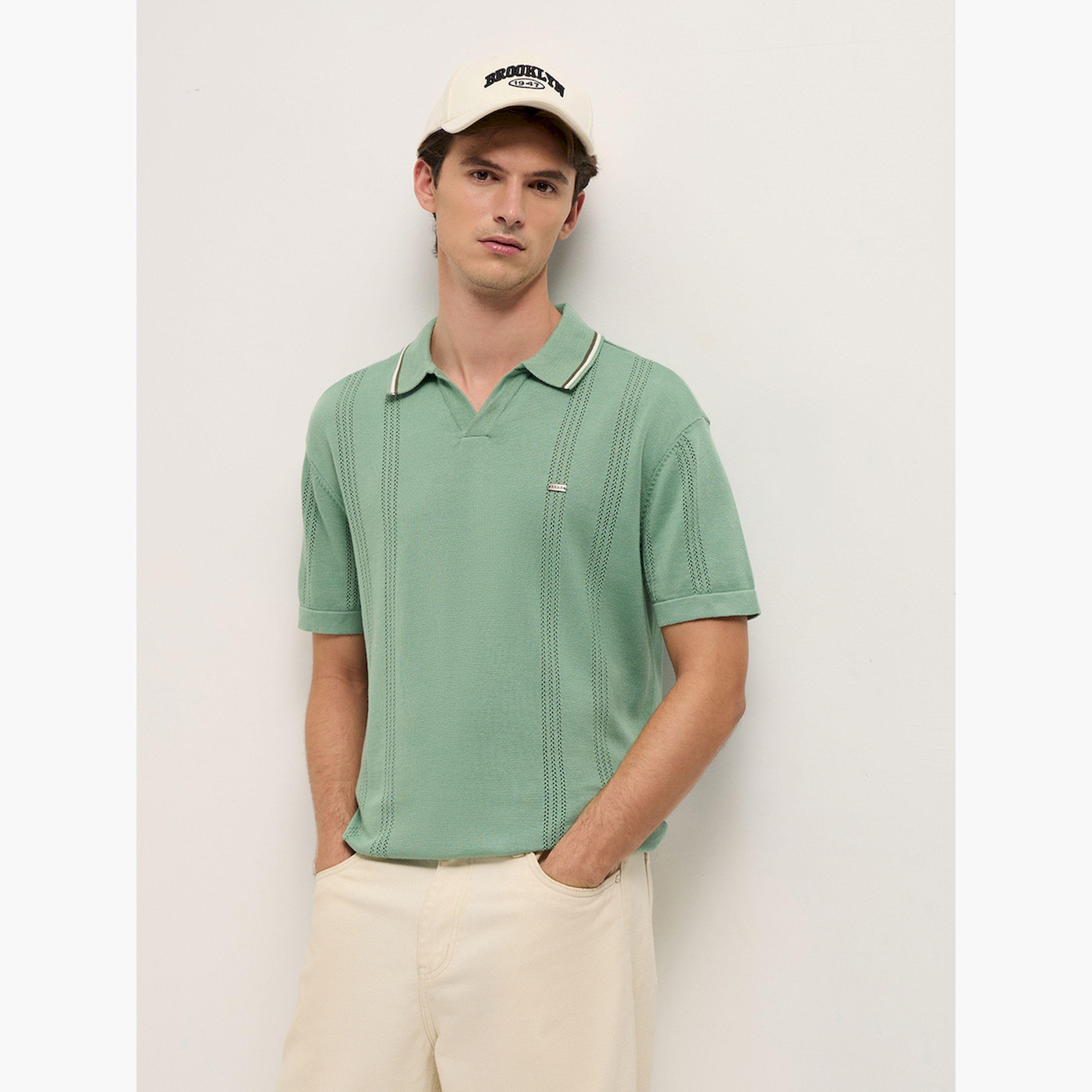 The Bear House X Styli Men Pure Cottton Flat Knit Relaxed Fit Polo-men-clothing-tshirtsandpolos-polos-image-4