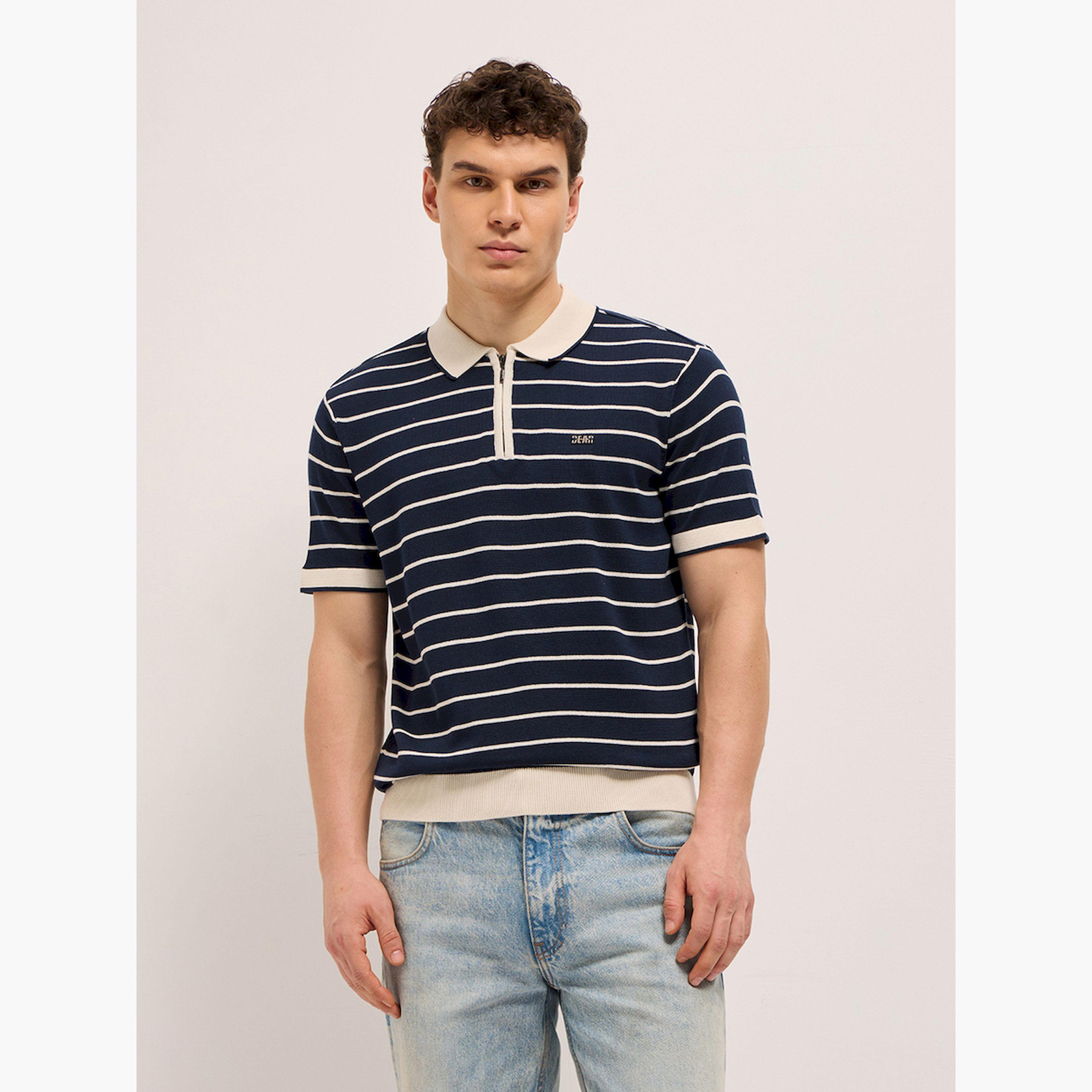 The Bear House X Styli Men Cotton Striped Slim Fit Polo-men-clothing-tshirtsandpolos-polos-image-1