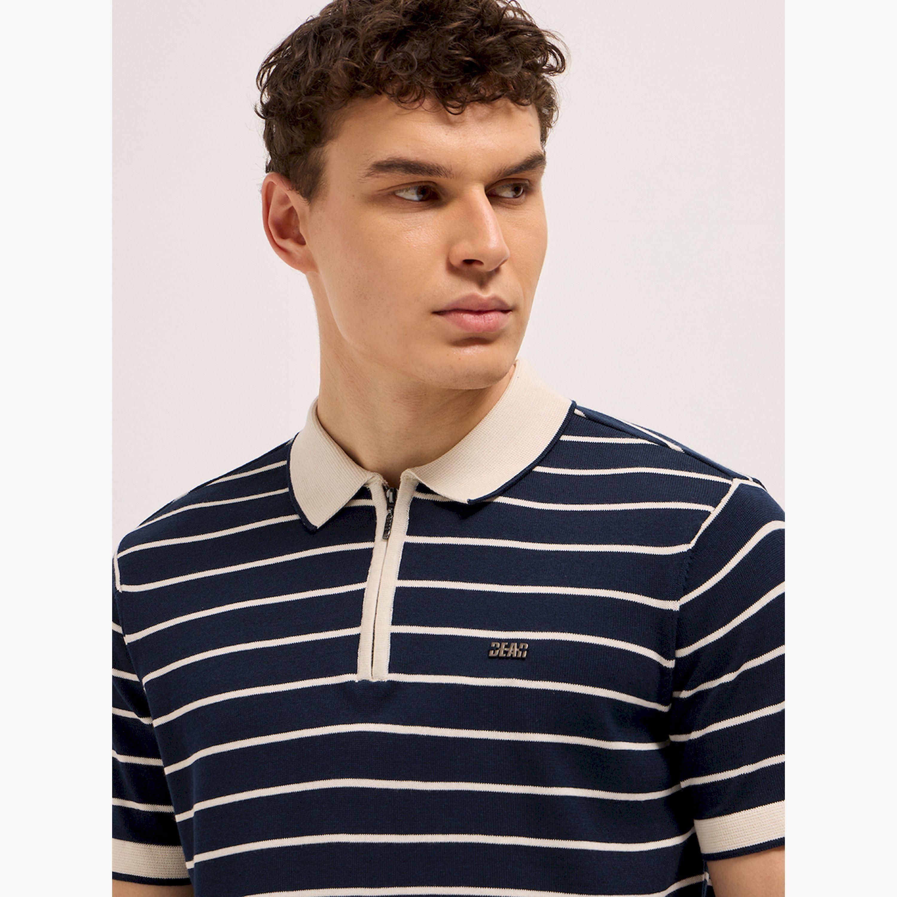 The Bear House X Styli Men Cotton Striped Slim Fit Polo-men-clothing-tshirtsandpolos-polos-image-3