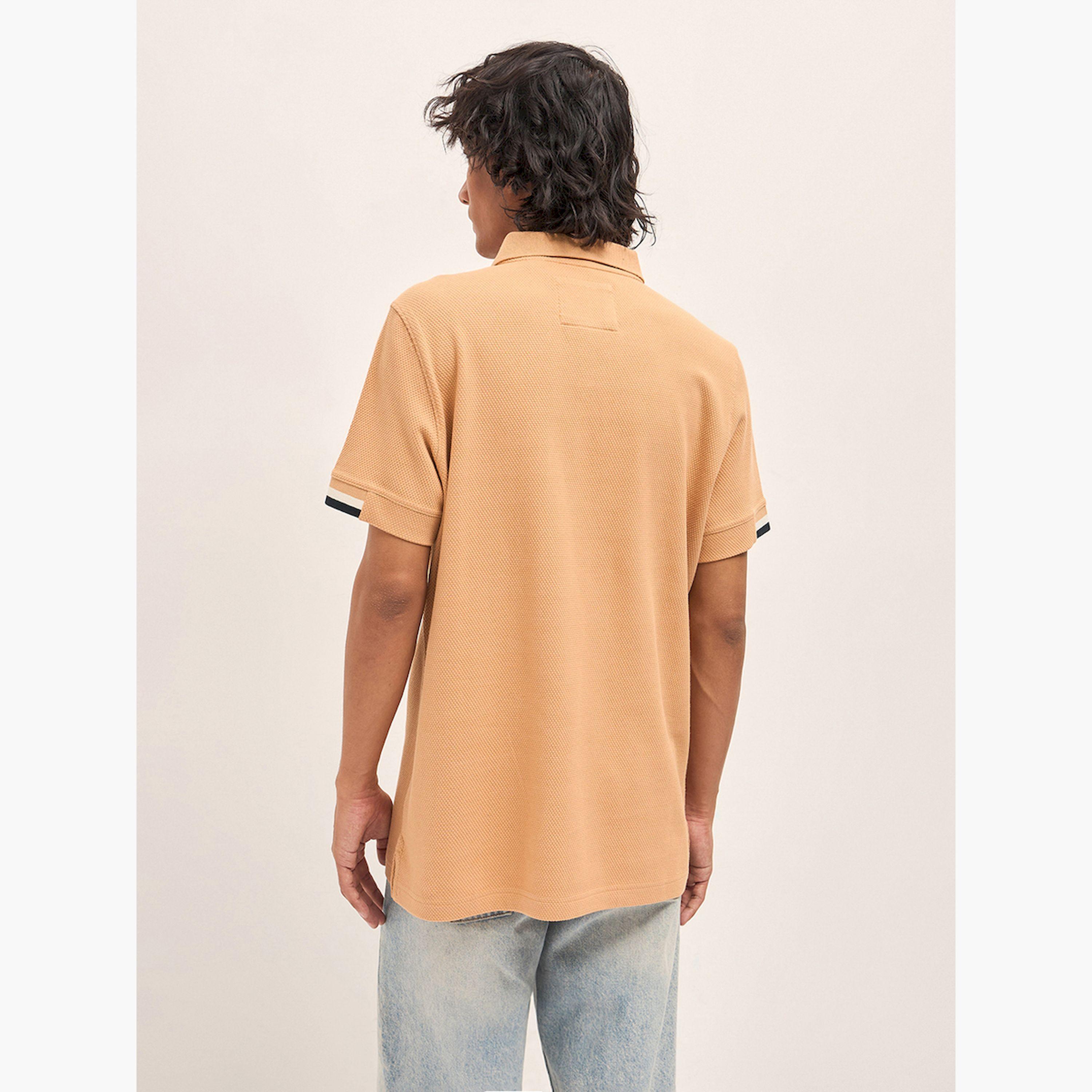 The Bear House X Styli Men Pure Cotton Textured Flat Knit Slim Fit Polo-men-clothing-tshirtsandpolos-polos-image-5