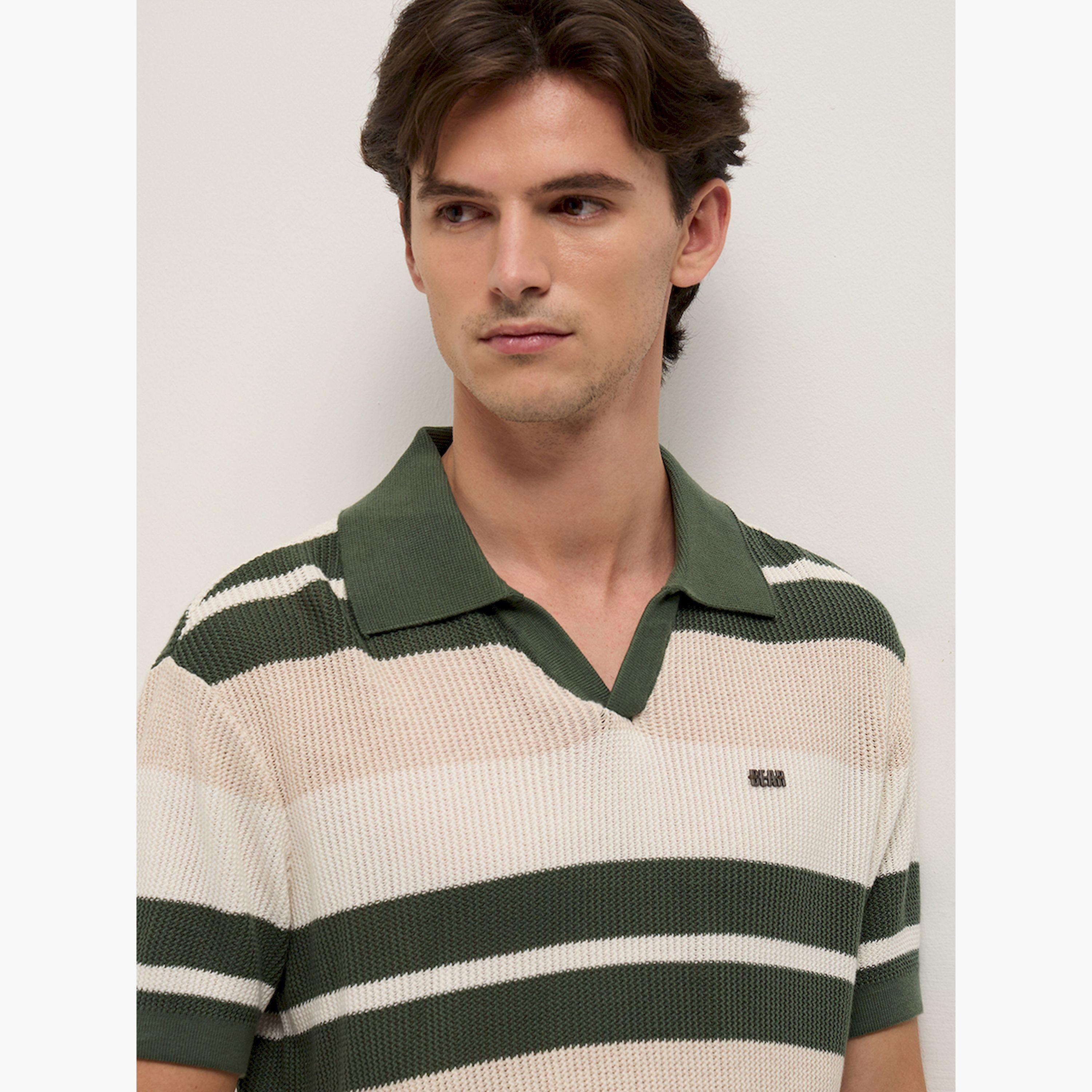 The Bear House X Styli Men Cotton Striped Flat Knit Relaxed Fit Polo-men-clothing-tshirtsandpolos-polos-image-6