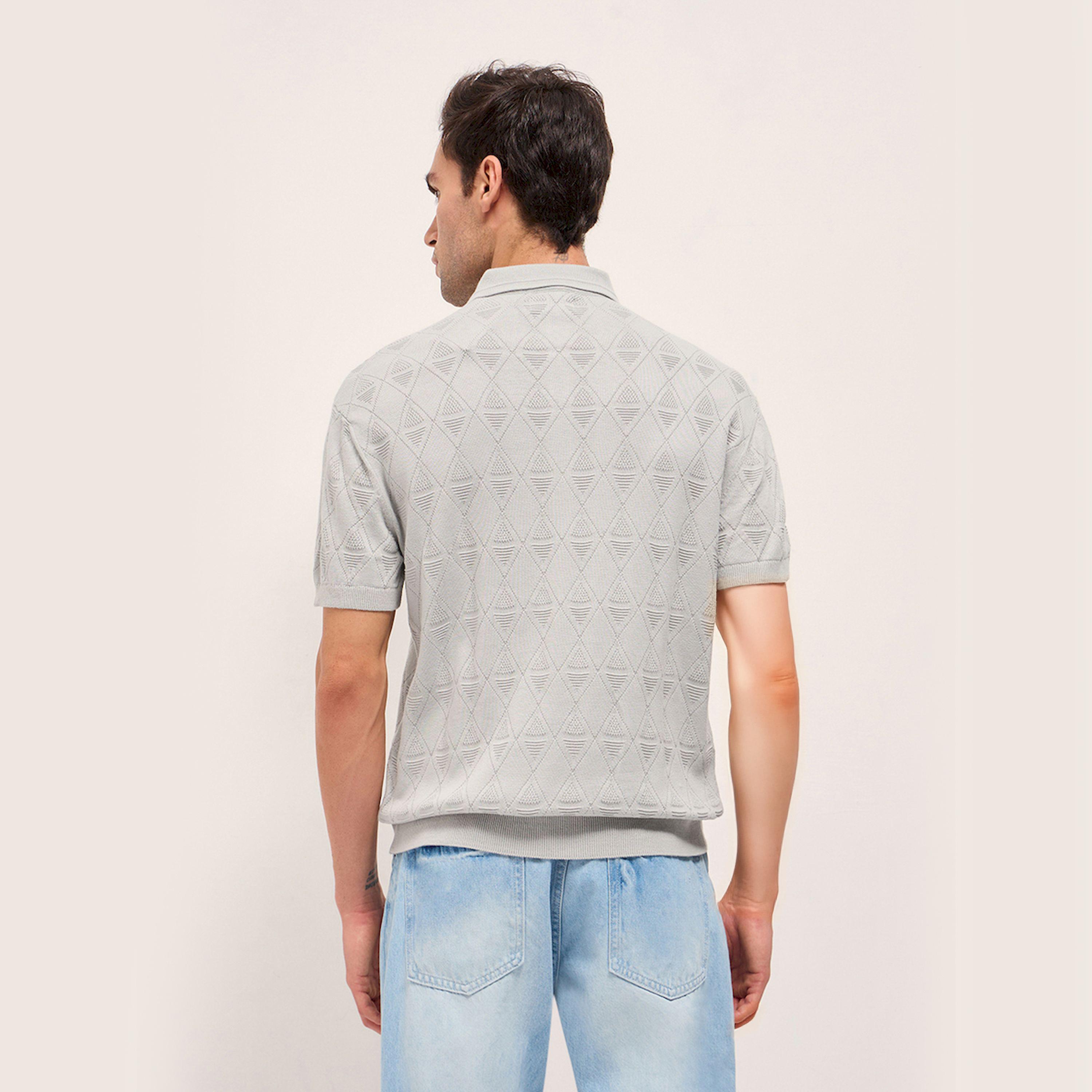 قميص بولو رجالي قطن خالص بارز الملمس وقصة مريحة-men-clothing-tshirtsandpolos-polos-image-5