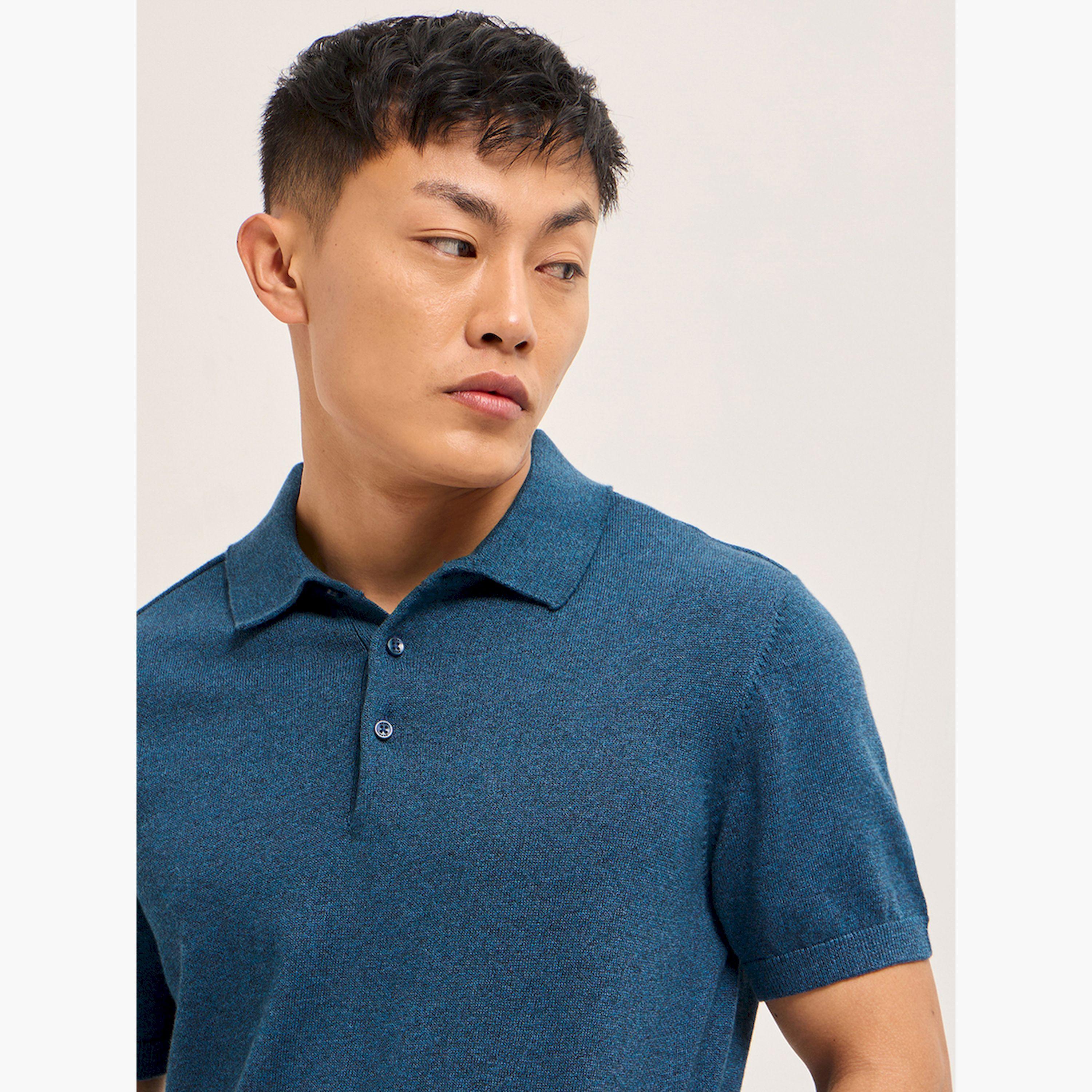 قميص بولو رجالي قطني سادة وقصة عادية-men-clothing-tshirtsandpolos-polos-image-3