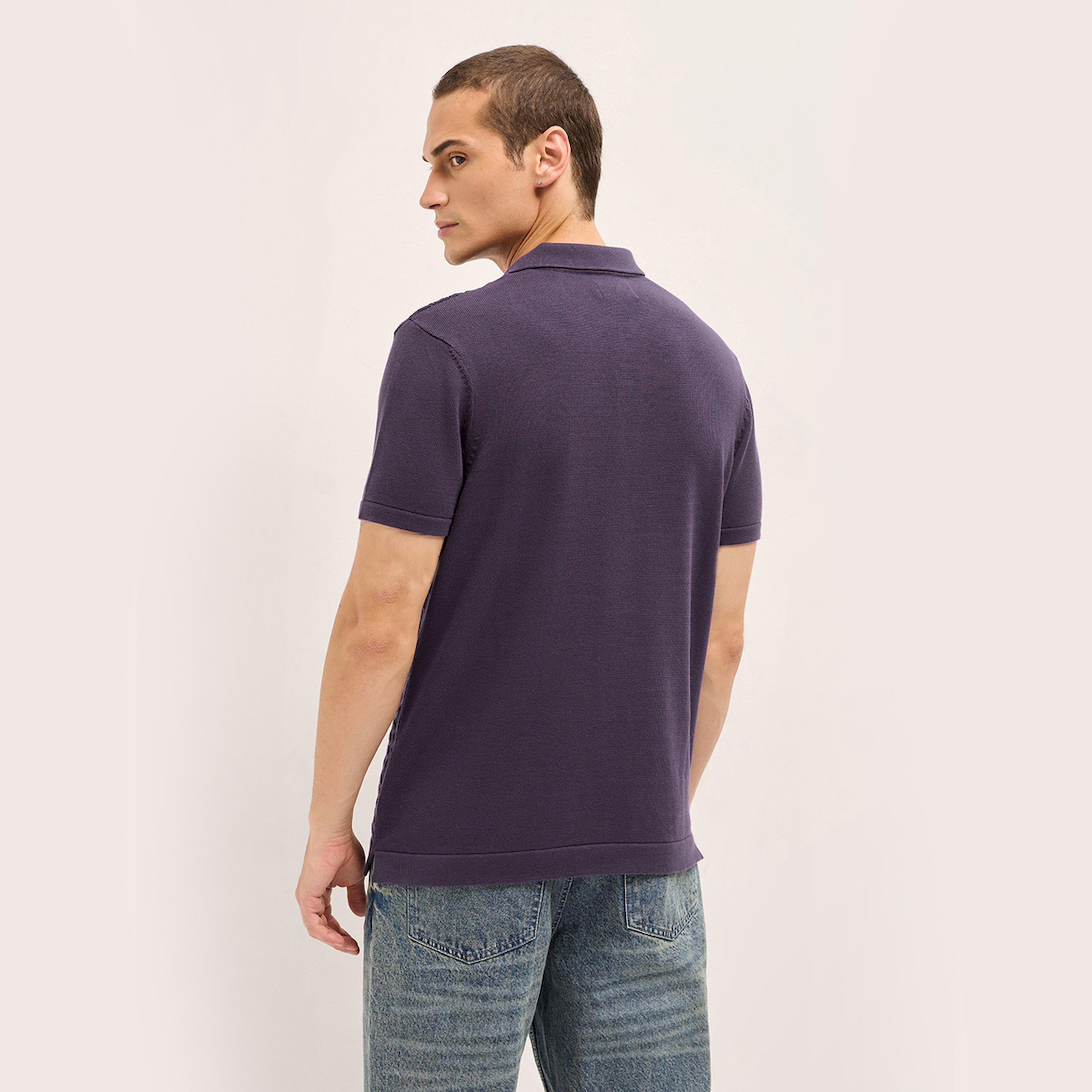 The Bear House X Styli Men Pure Cotton Textured Flat Knit Slim Fit Polo-men-clothing-tshirtsandpolos-polos-image-5