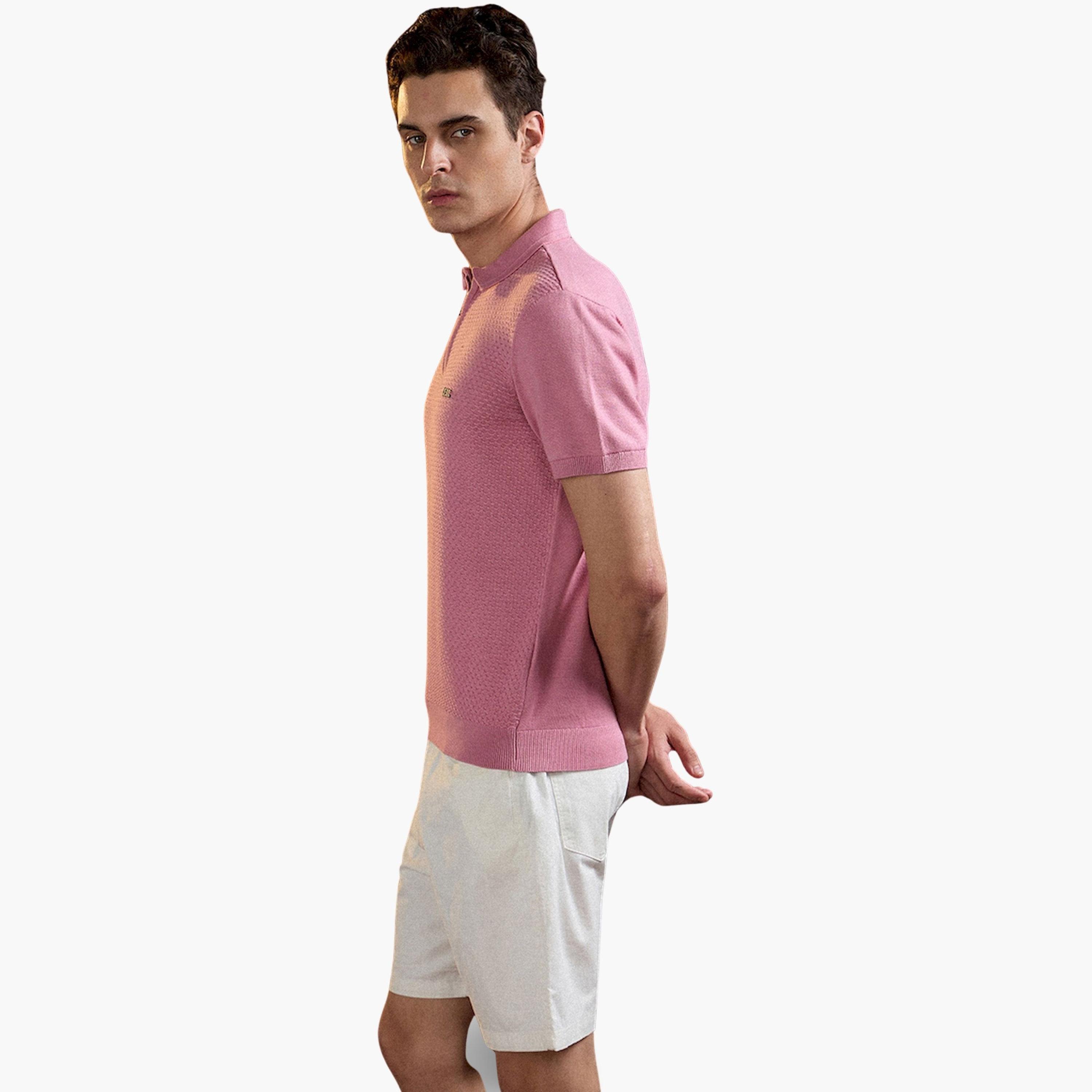 The Bear House X Styli Men Pure Cotton Textured Regular Fit Polo-men-clothing-tshirtsandpolos-polos-image-3