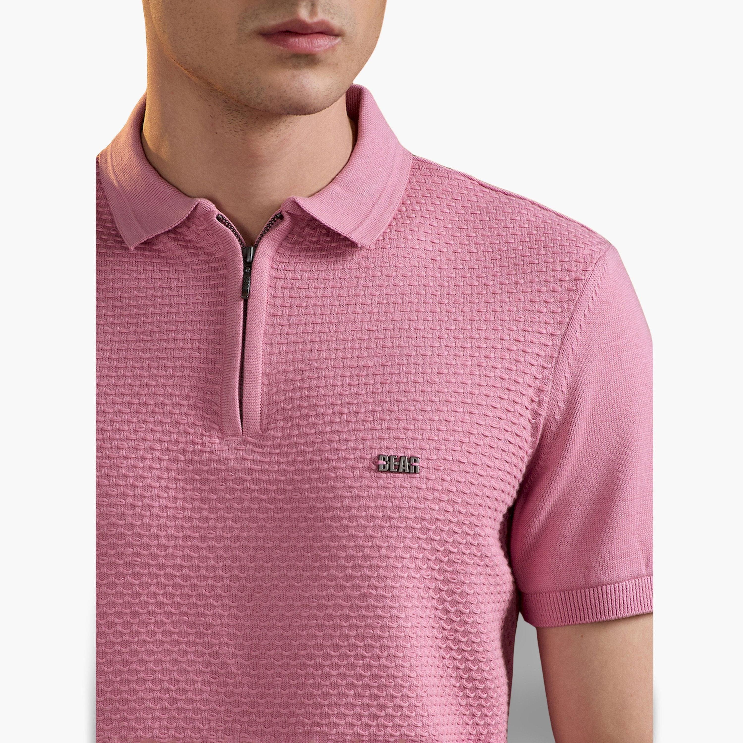 The Bear House X Styli Men Pure Cotton Textured Regular Fit Polo-men-clothing-tshirtsandpolos-polos-image-6