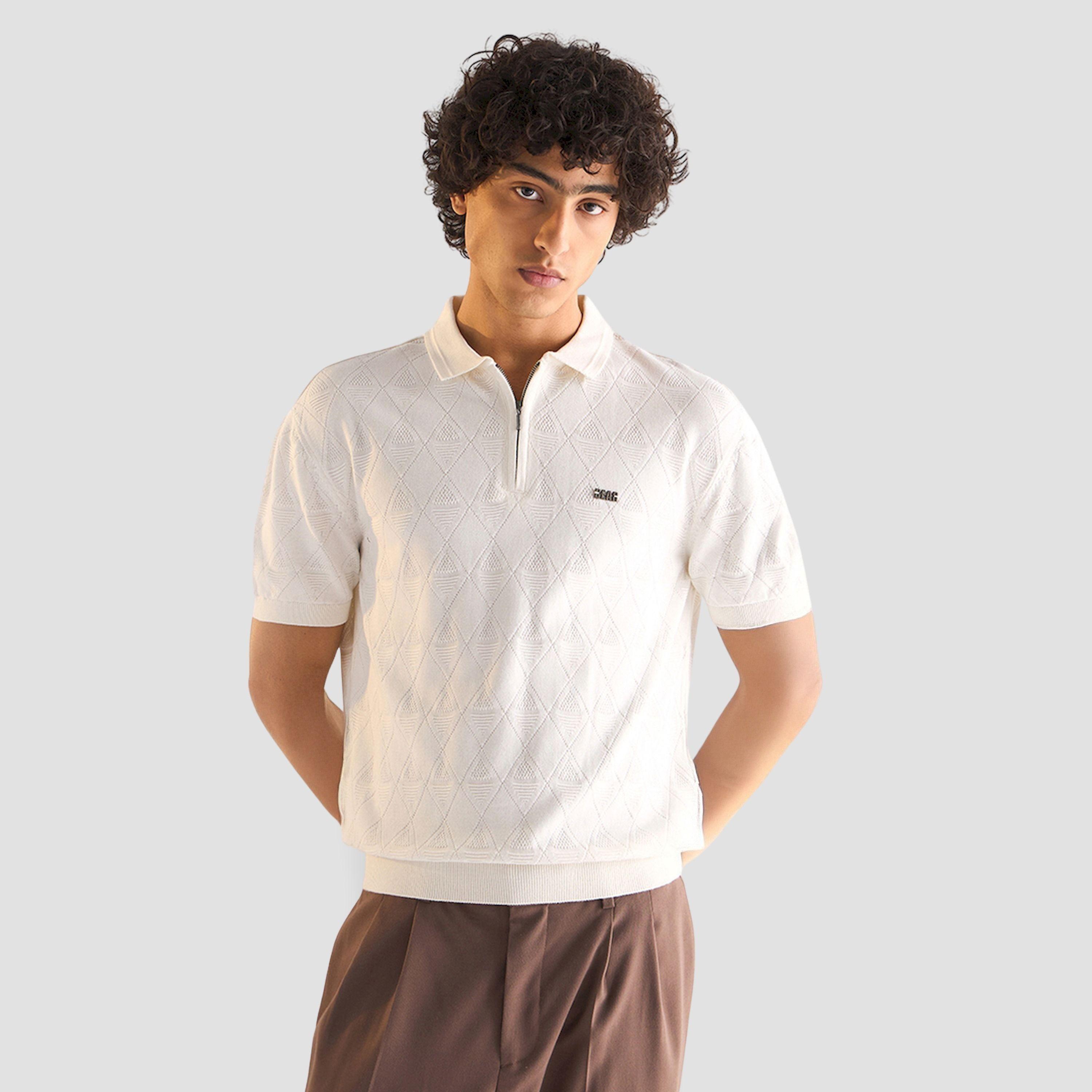 قميص بولو رجالي قطن خالص وقصة عادية-men-clothing-tshirtsandpolos-polos-image-1