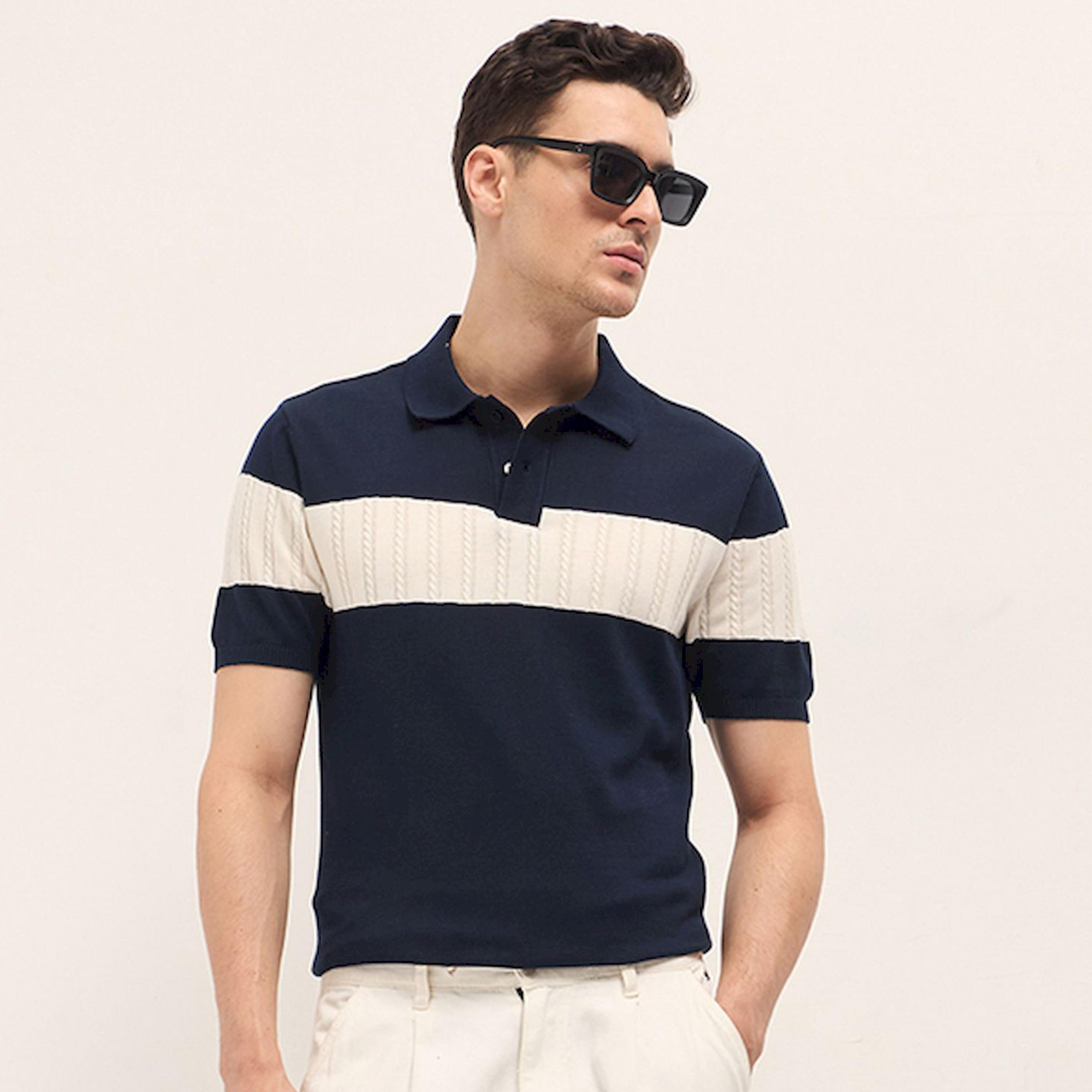 The Bear House X Styli Men Cotton Self Design Polo-men-clothing-tshirtsandpolos-polos-image-1