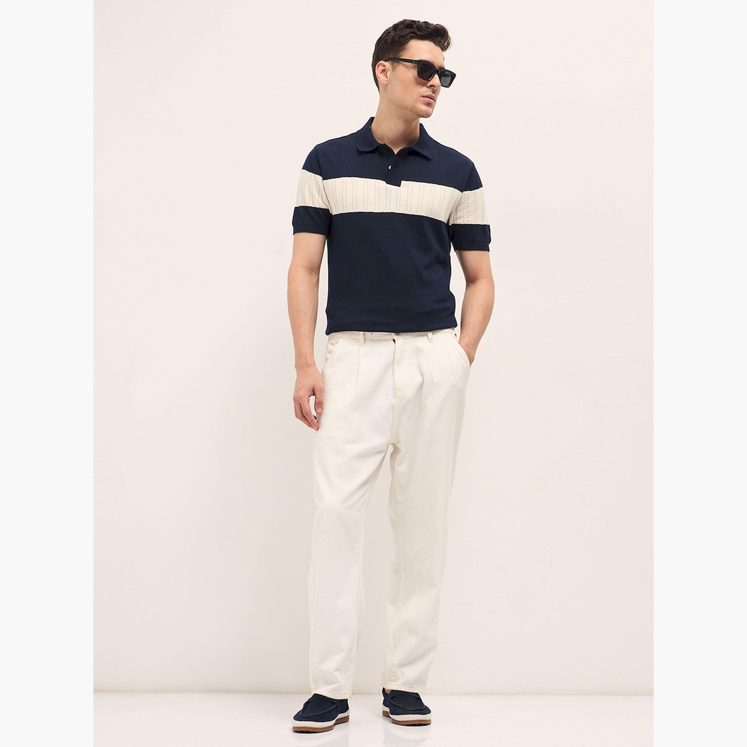 The Bear House X Styli Men Cotton Self Design Polo-men-clothing-tshirtsandpolos-polos-image-2