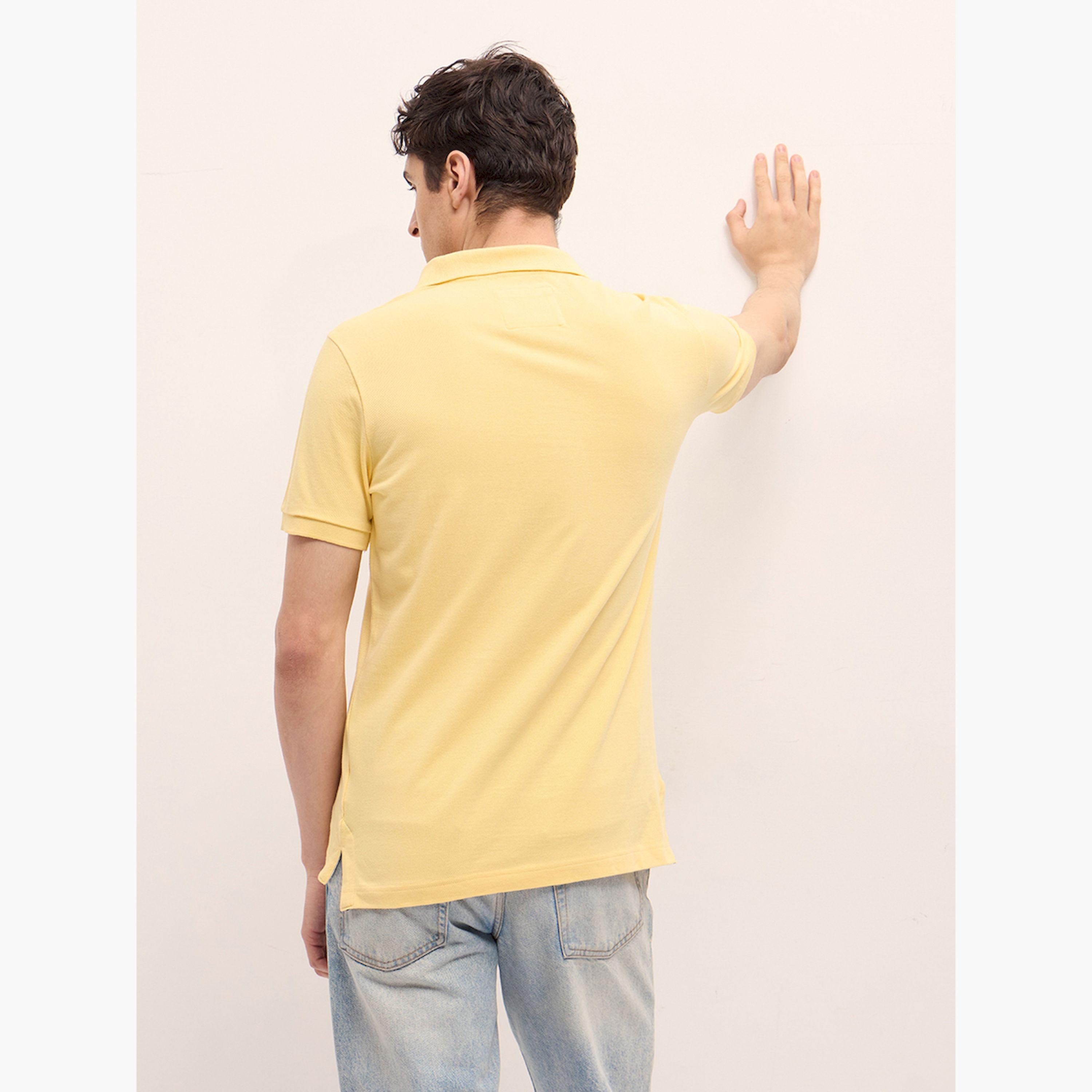 قميص بولو رجالي قطني سادة وقصة عادية-men-clothing-tshirtsandpolos-polos-image-4