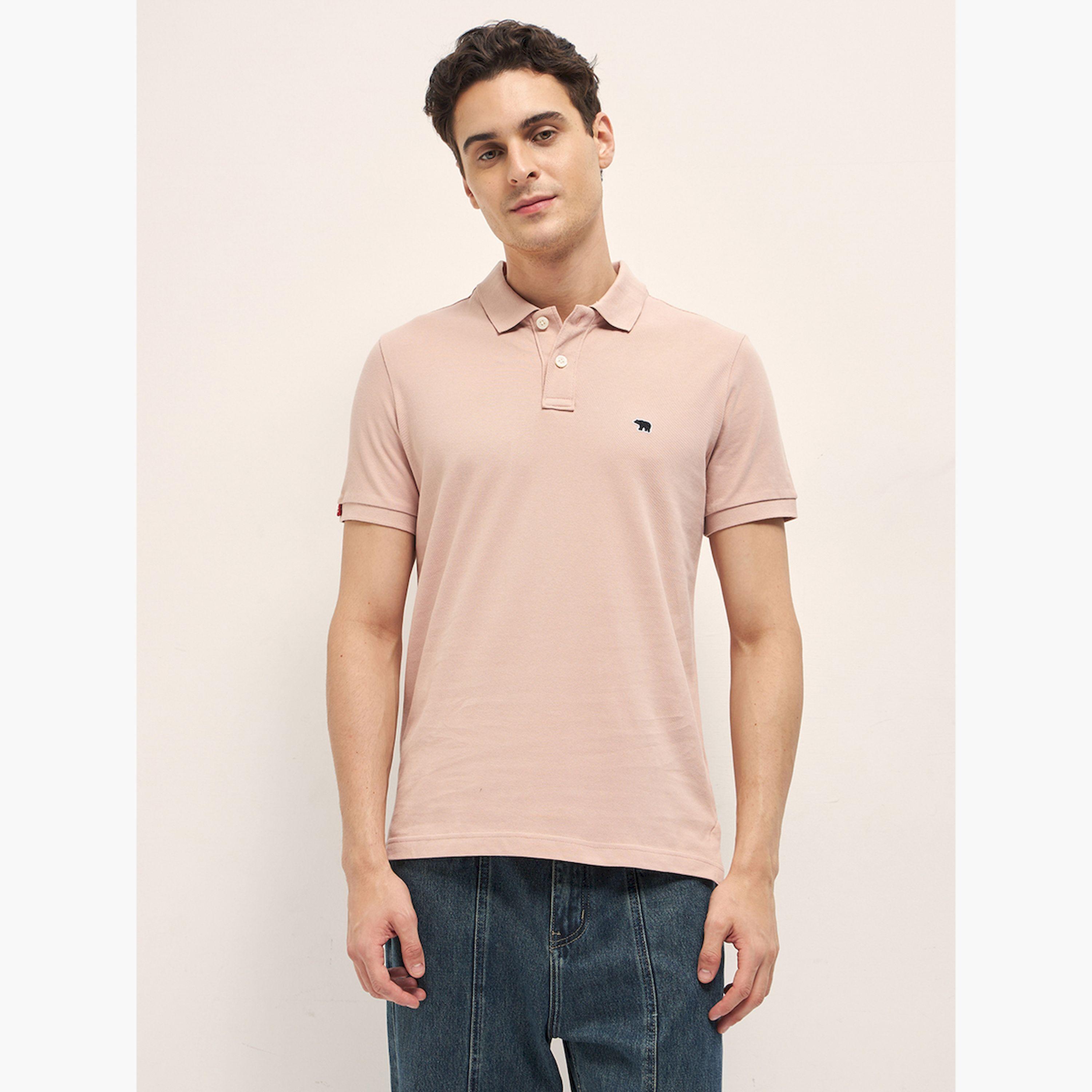 قميص بولو رجالي قطني سادة وقصة عادية-men-clothing-tshirtsandpolos-polos-image-1