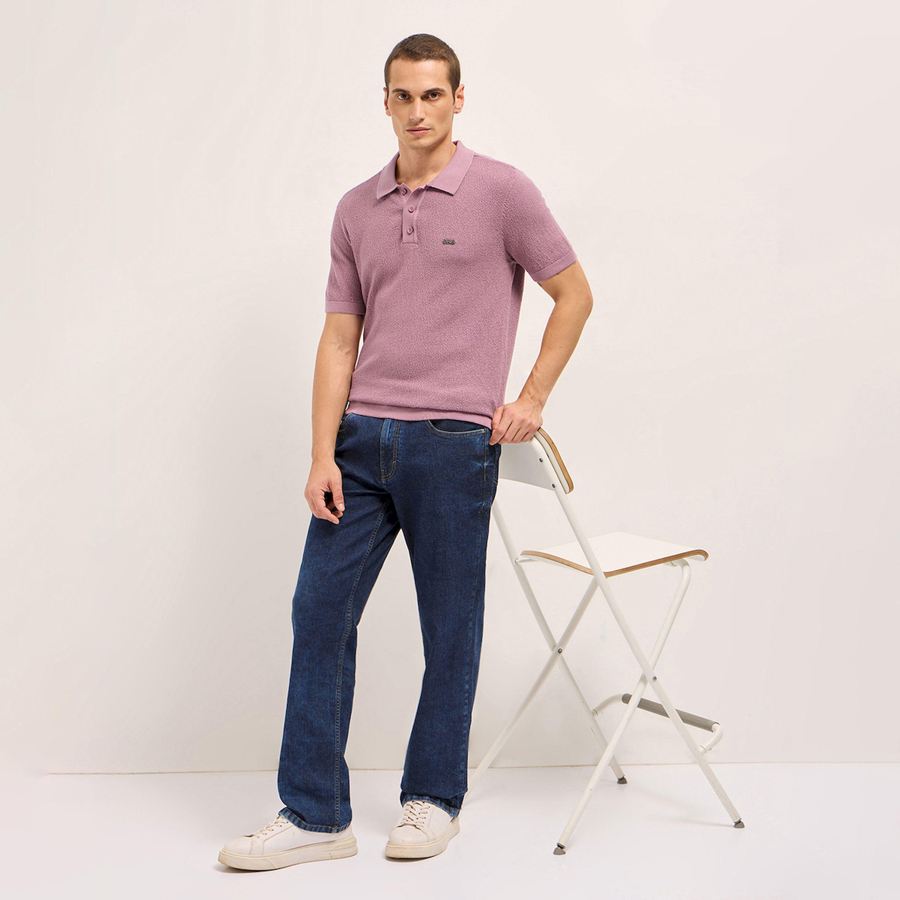The Bear House X Styli Men Solid Textured Flat Knit Regular Fit Polo-men-clothing-tshirtsandpolos-polos-image-2