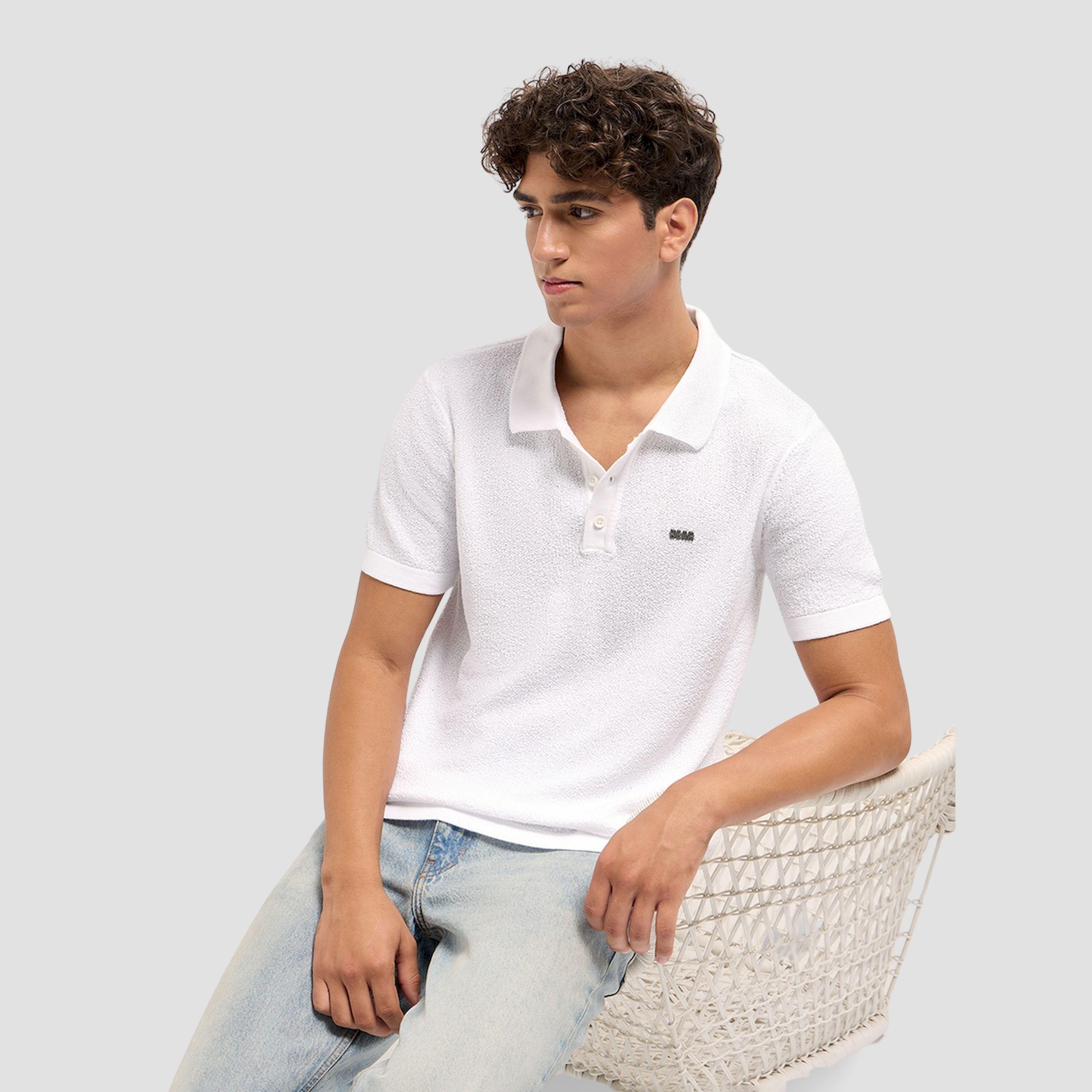 The Bear House X Styli Men Solid Textured Flat Knit Regular Fit Polo-men-clothing-tshirtsandpolos-polos-image-4