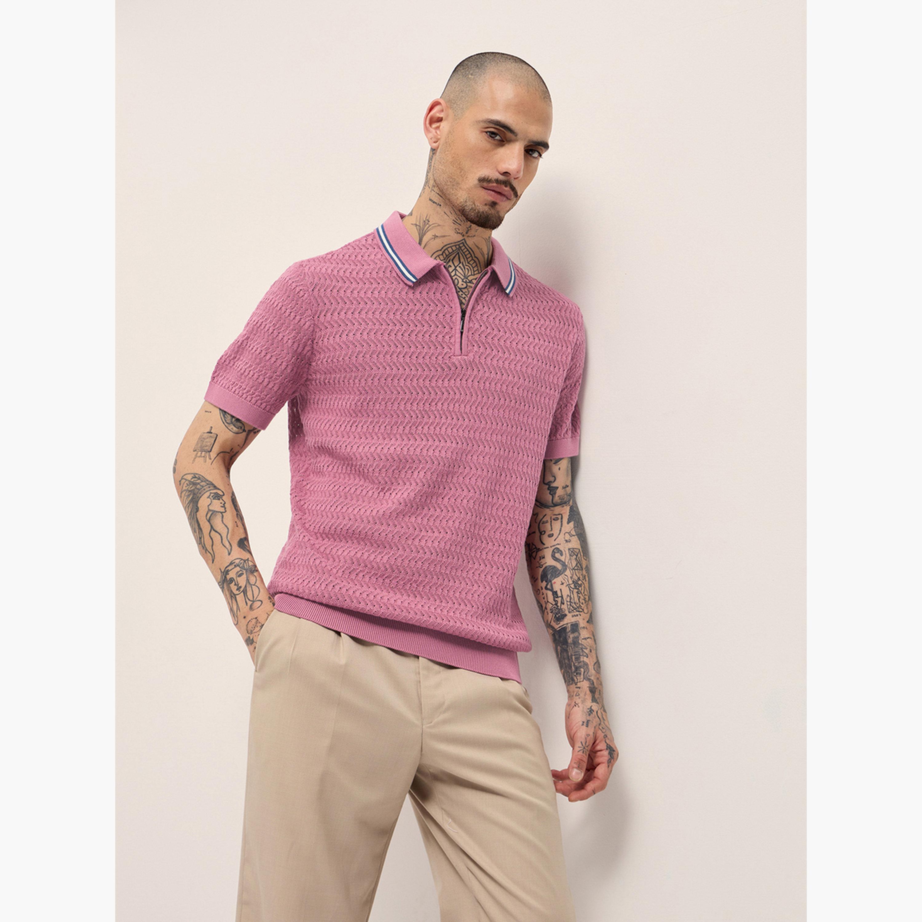 The Bear House X Styli Men Pure Cotton Textured Slim Fit Polo-men-clothing-tshirtsandpolos-polos-image-5