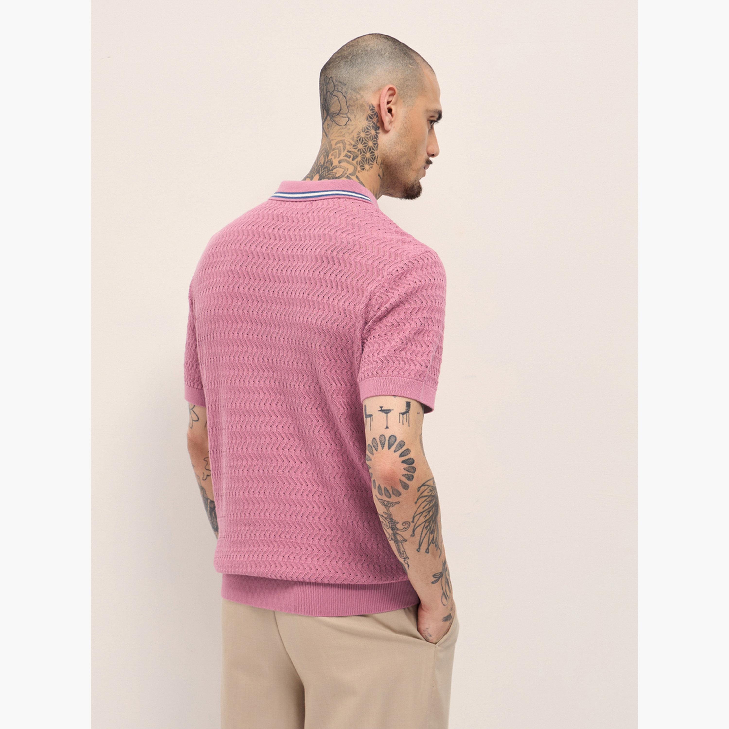 The Bear House X Styli Men Pure Cotton Textured Slim Fit Polo-men-clothing-tshirtsandpolos-polos-image-6