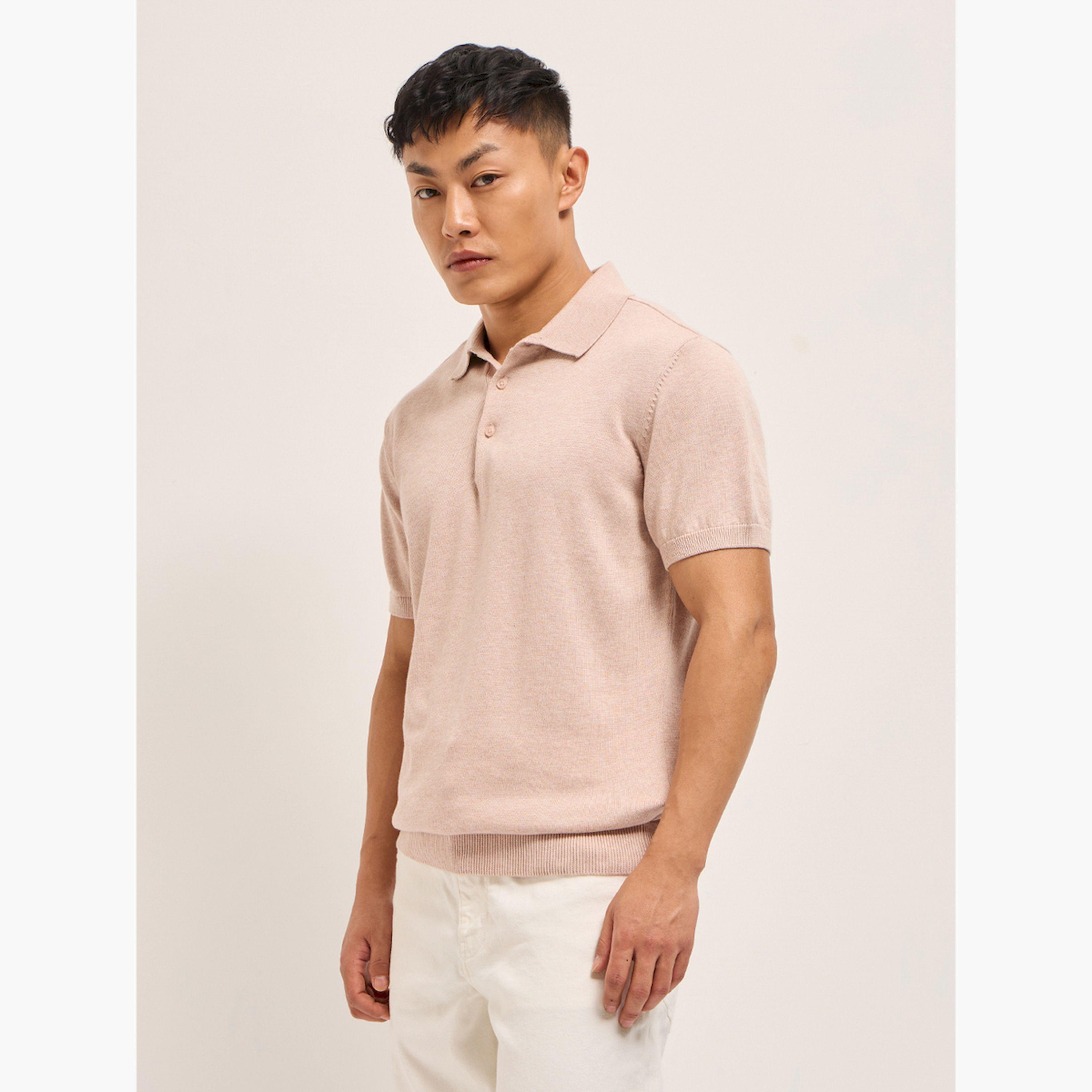 قميص بولو رجالي قطني سادة وقصة عادية-men-clothing-tshirtsandpolos-polos-image-3