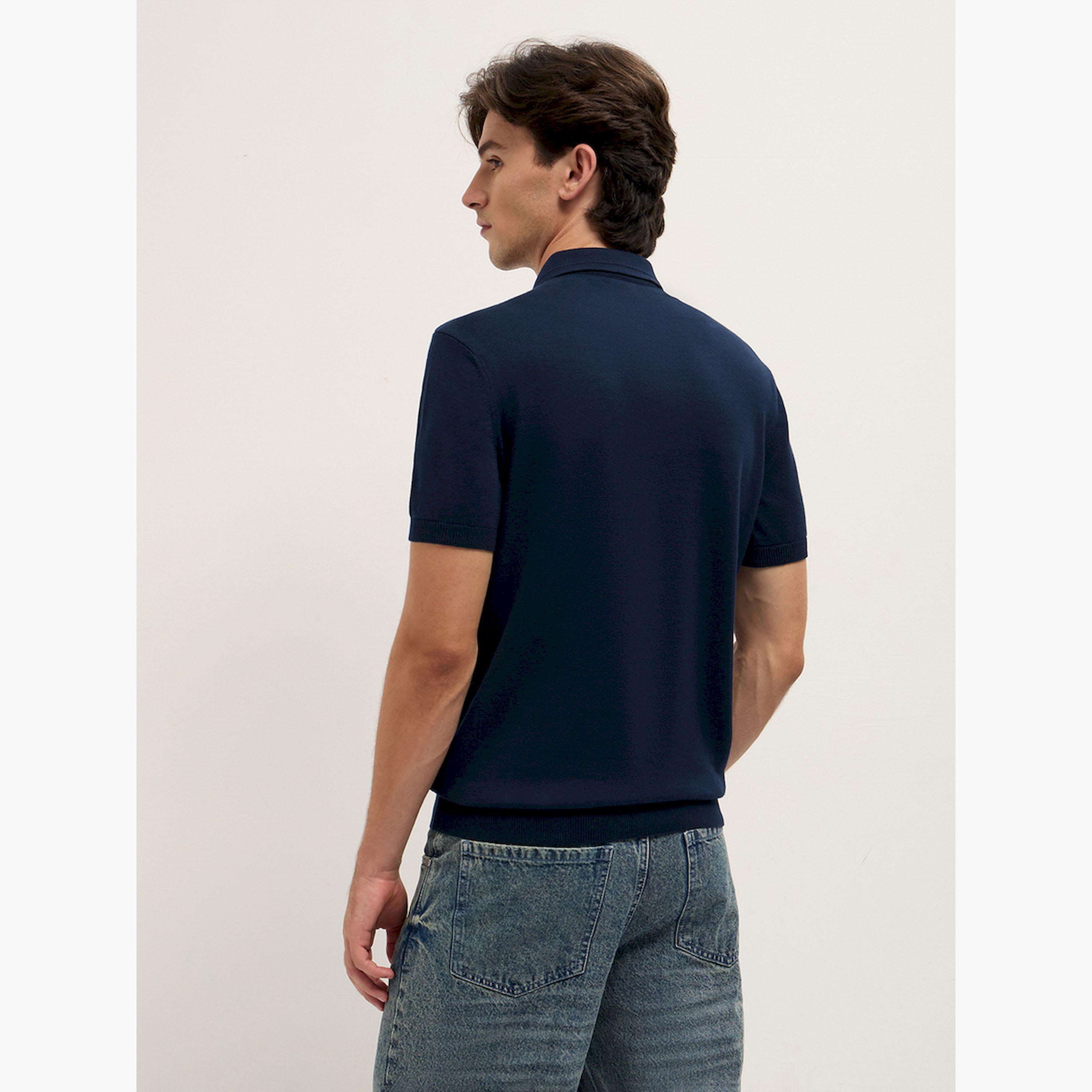 قميص بولو رجالي قطن خالص محبوك بارز الملمس وقصة عادية-men-clothing-tshirtsandpolos-polos-image-5