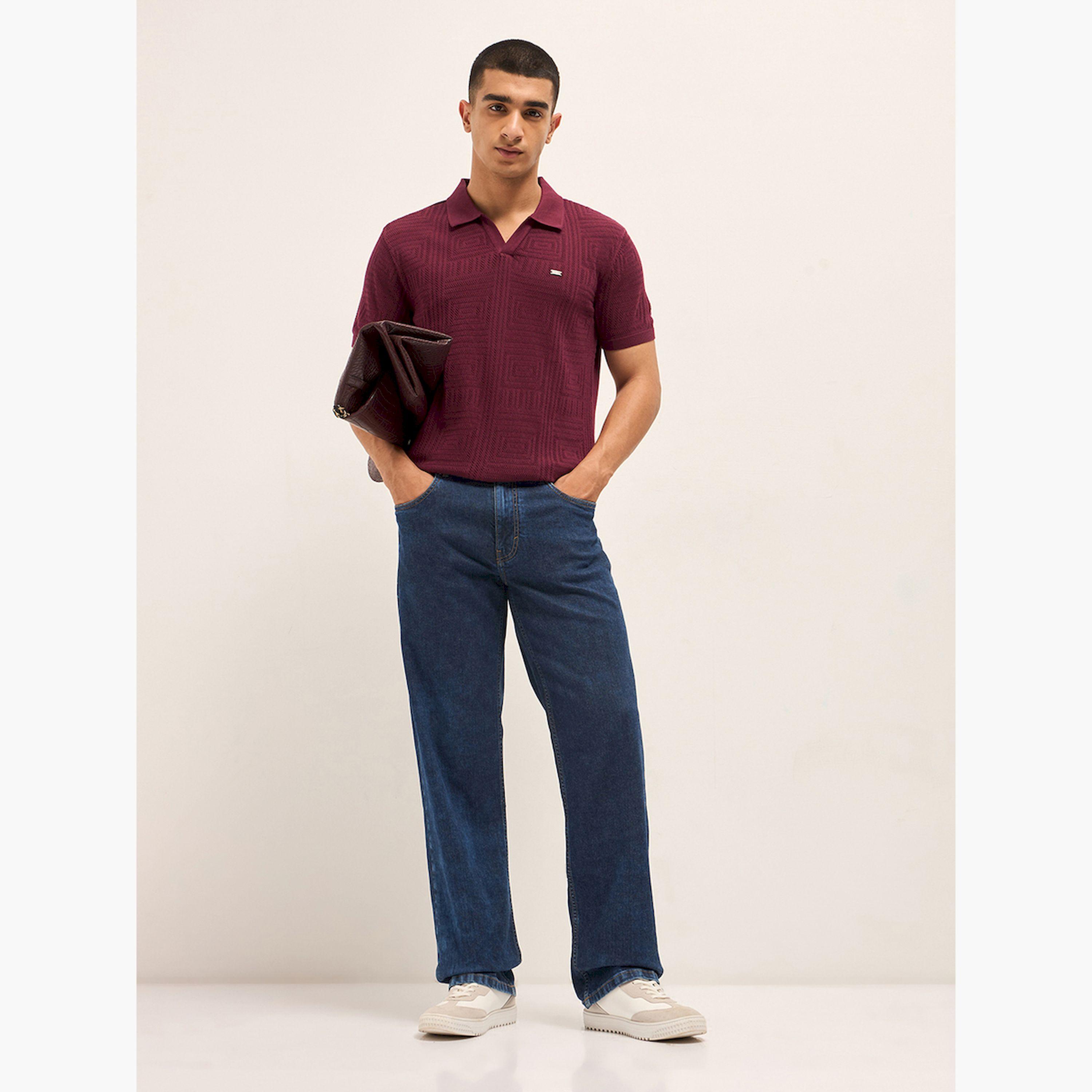 قميص بولو رجالي قطن خالص وقصة ضيقة-men-clothing-tshirtsandpolos-polos-image-2