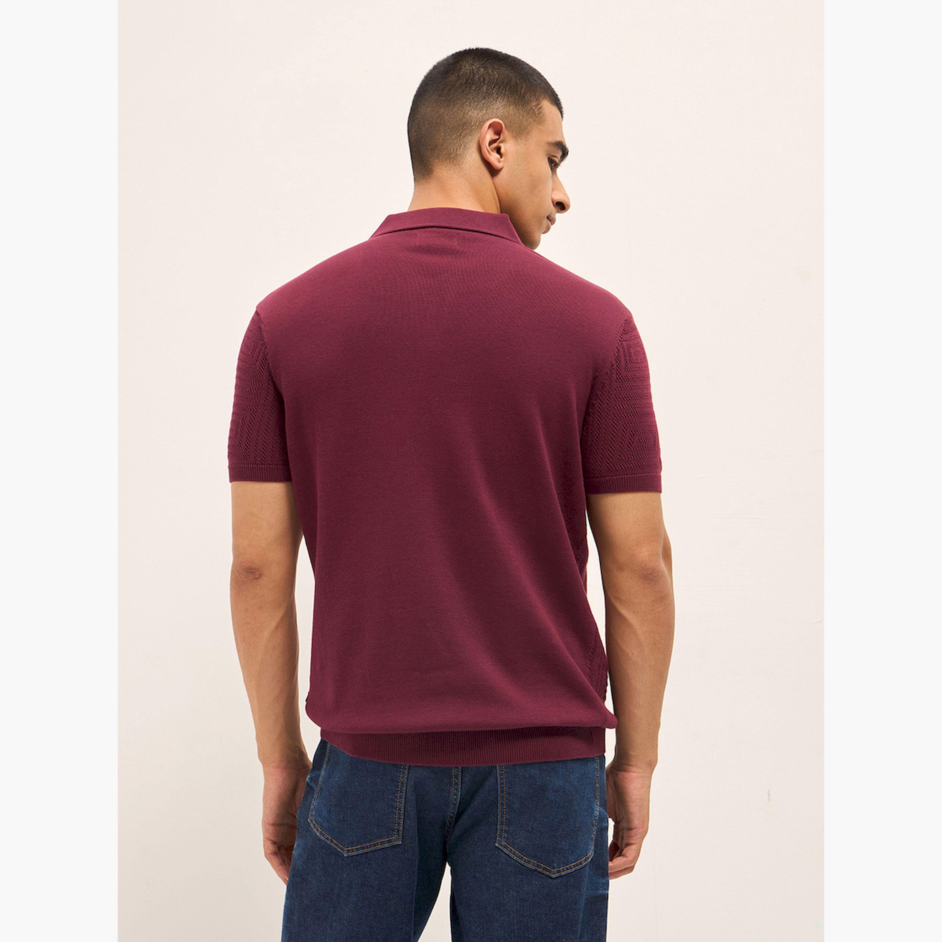 قميص بولو رجالي قطن خالص وقصة ضيقة-men-clothing-tshirtsandpolos-polos-image-5