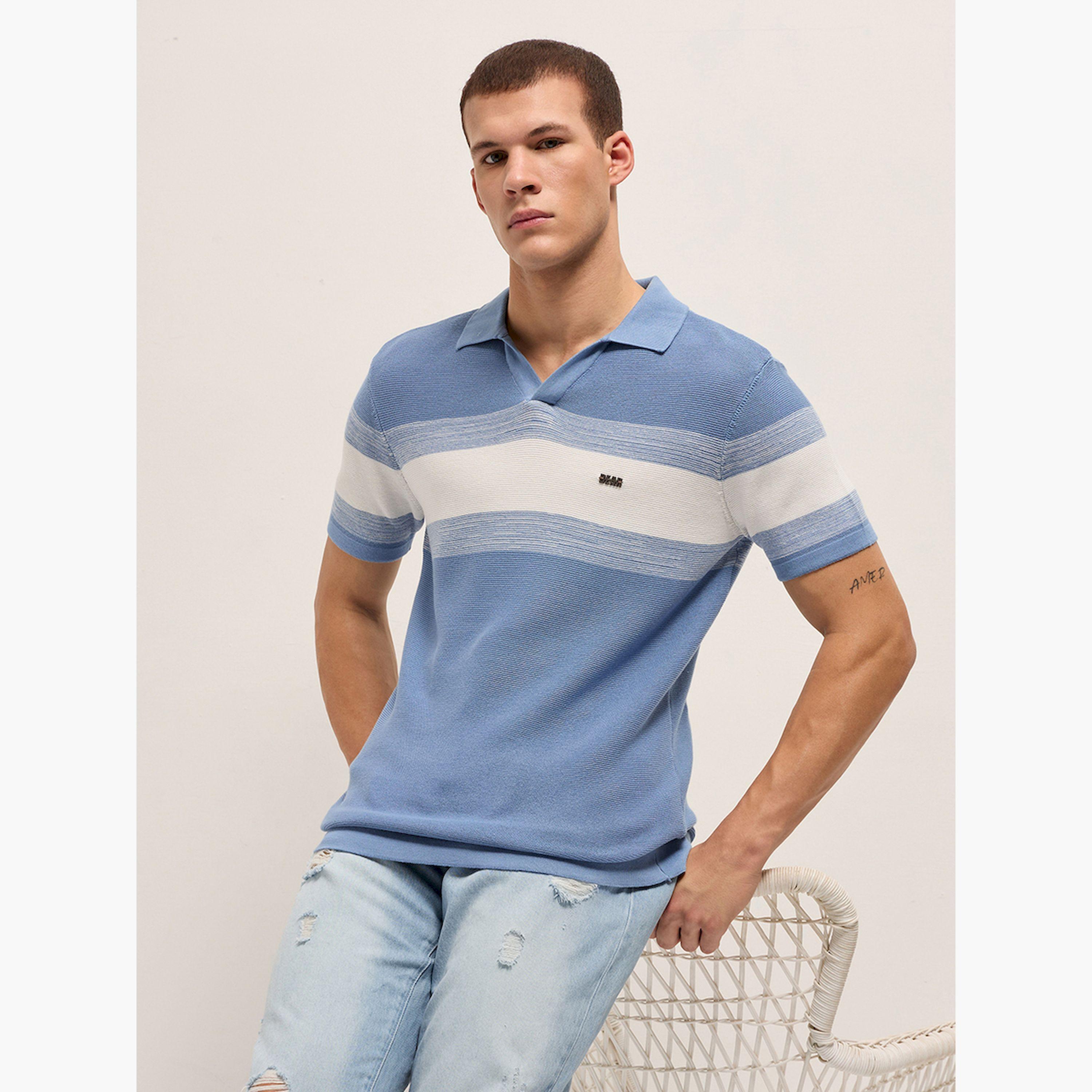 قميص بولو رجالي قطن خالص وقصة ضيقة-men-clothing-tshirtsandpolos-polos-image-4