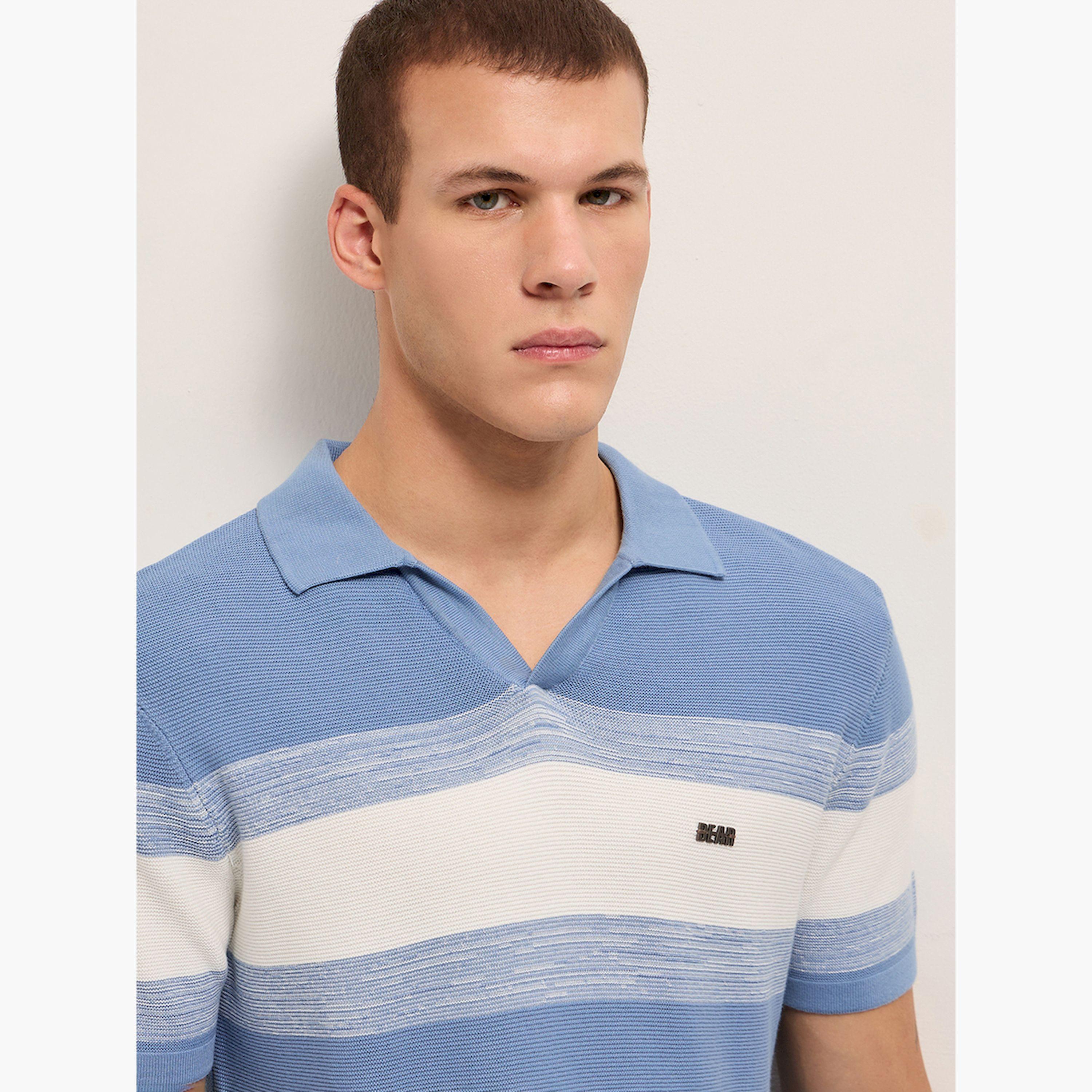 قميص بولو رجالي قطن خالص وقصة ضيقة-men-clothing-tshirtsandpolos-polos-image-6