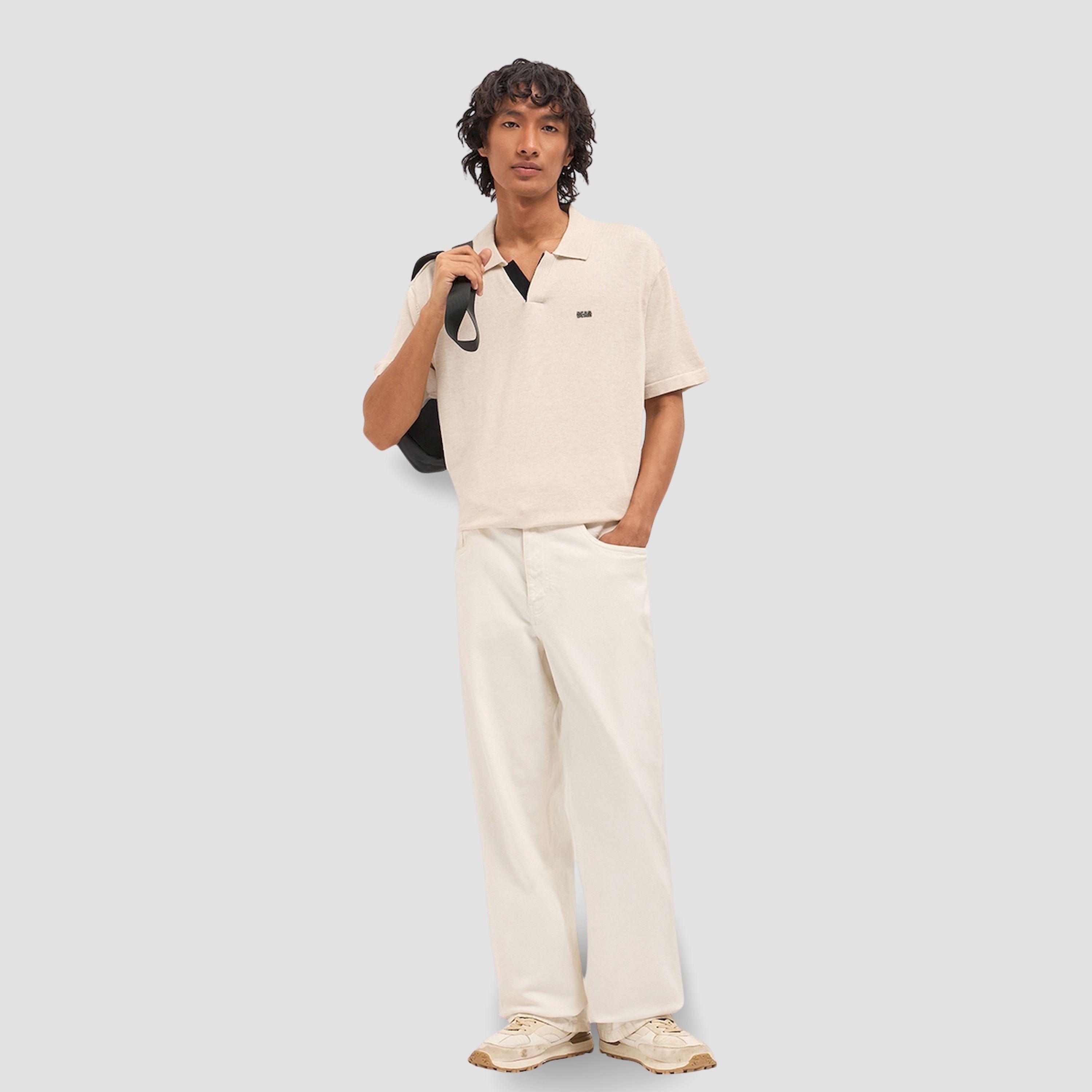 The Bear House X Styli Men Solid Cotton Relaxed Fit Polo-men-clothing-tshirtsandpolos-polos-image-2