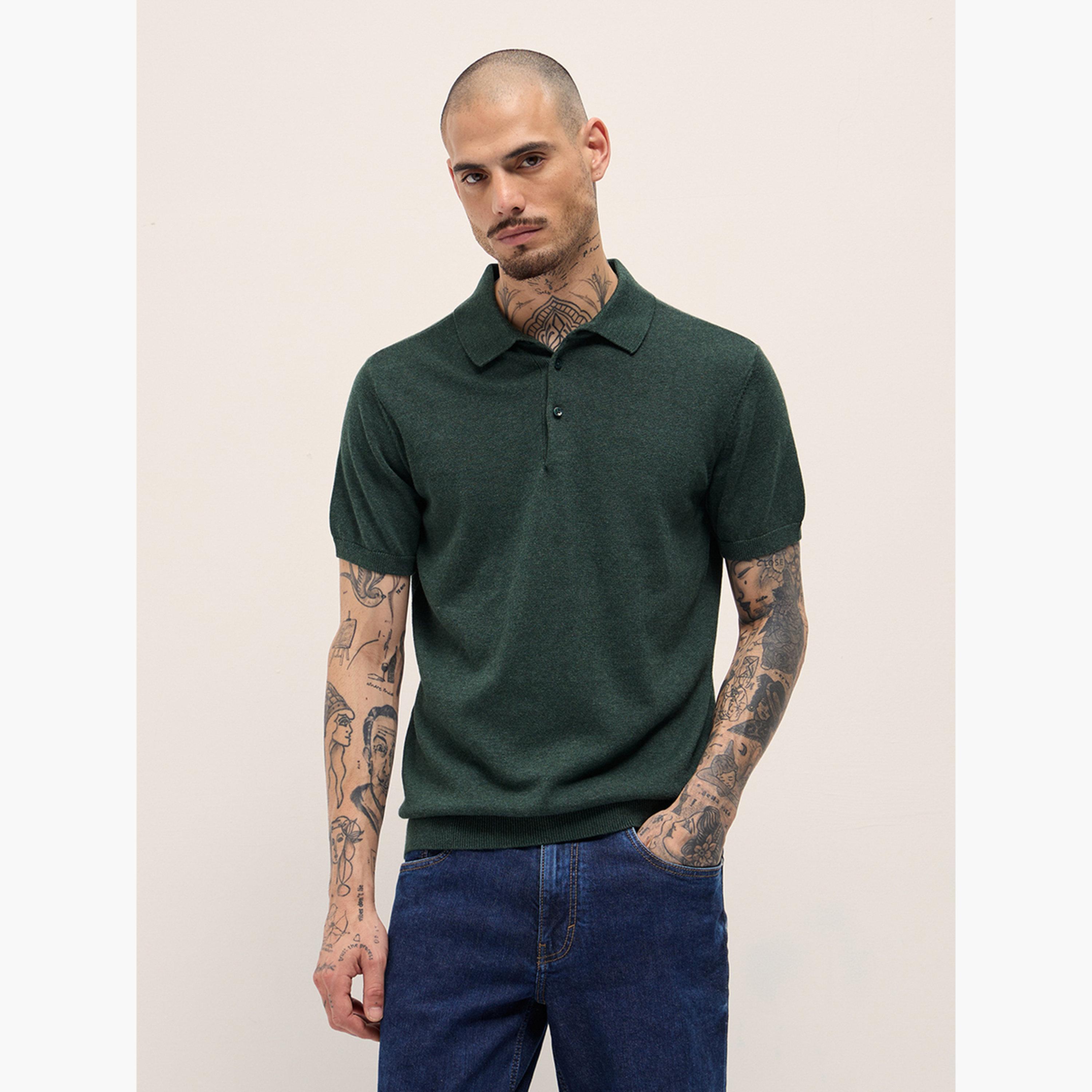 The Bear House X Styli Men Cotton Solid Regular Fit Polo-men-clothing-tshirtsandpolos-polos-image-1