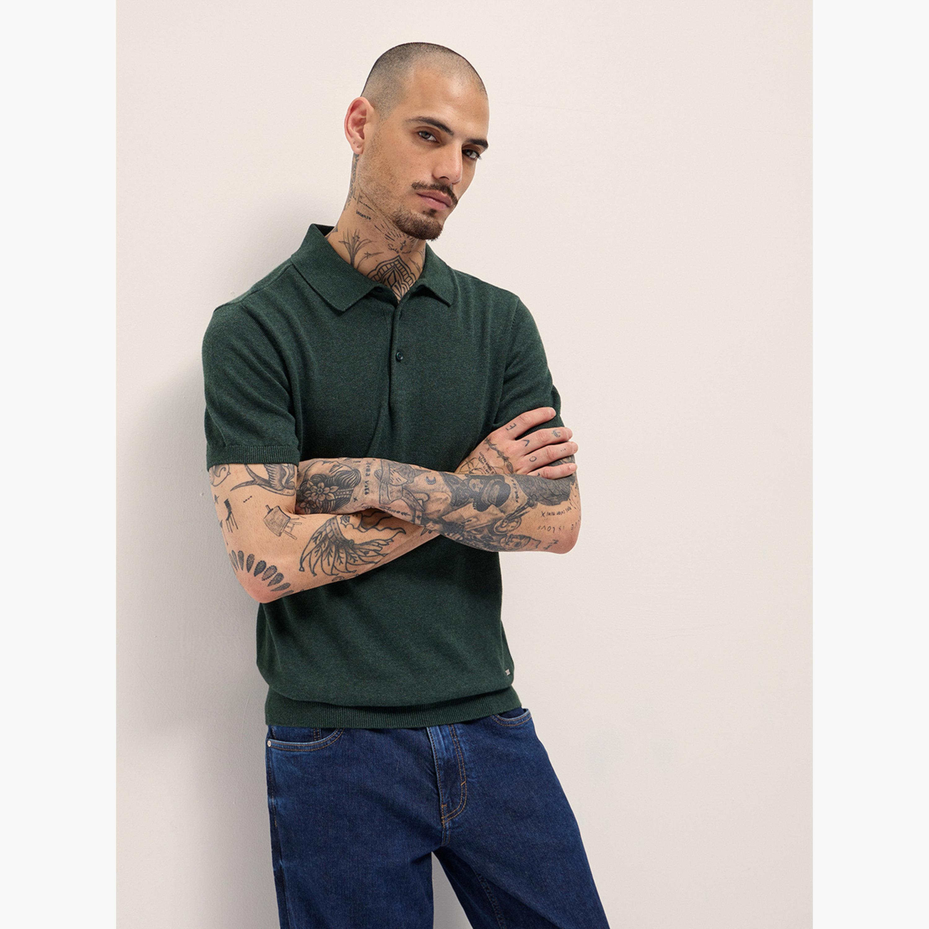 The Bear House X Styli Men Cotton Solid Regular Fit Polo-men-clothing-tshirtsandpolos-polos-image-4