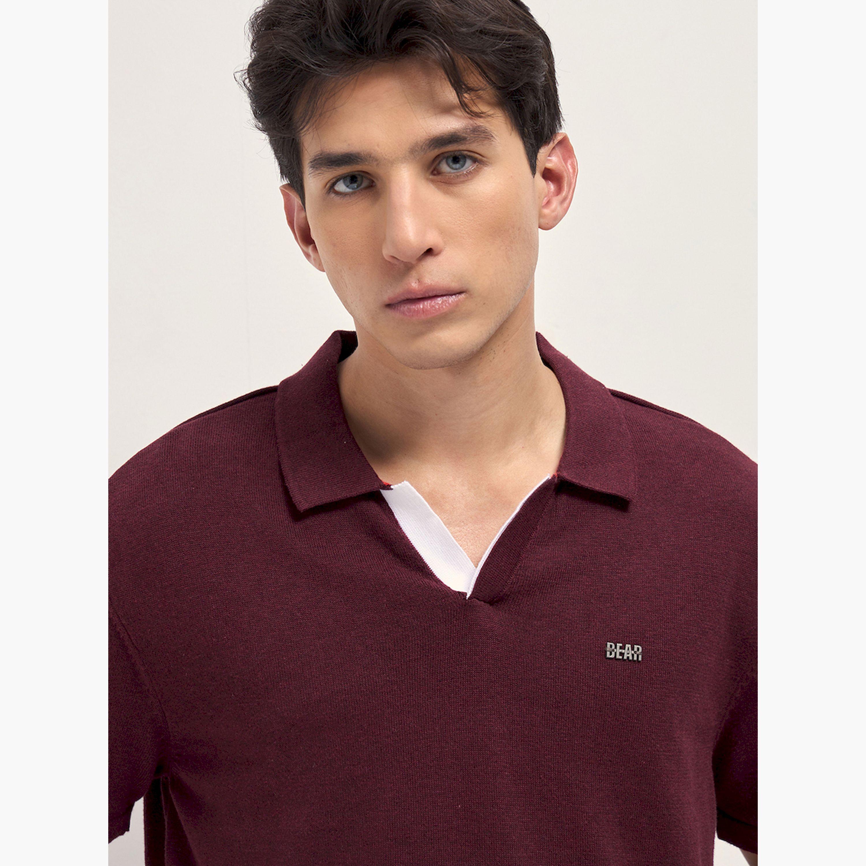 قميص بولو رجالي قطني سادة وقصة مريحة-men-clothing-tshirtsandpolos-polos-image-6