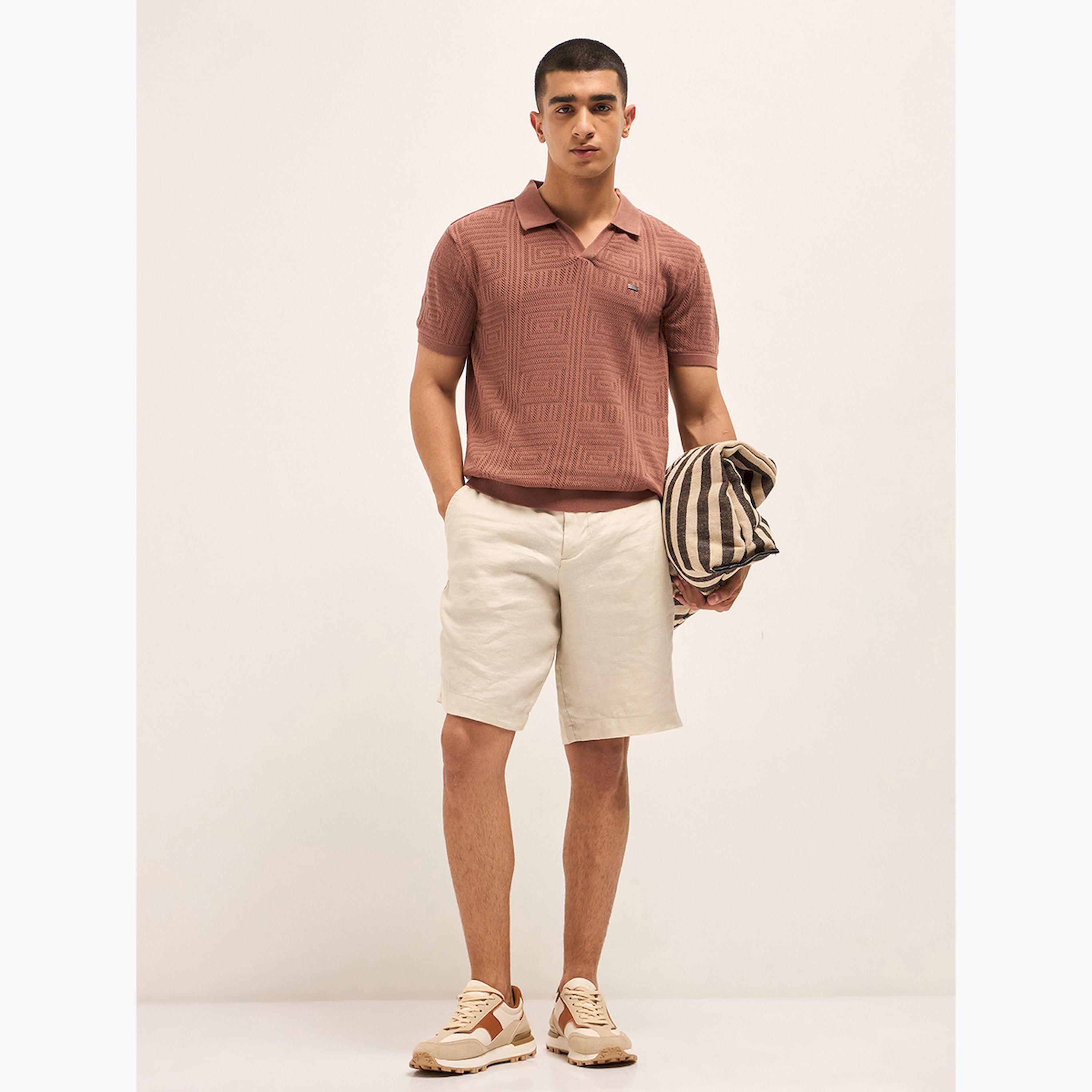 قميص بولو رجالي قطن خالص وقصة ضيقة-men-clothing-tshirtsandpolos-polos-image-2