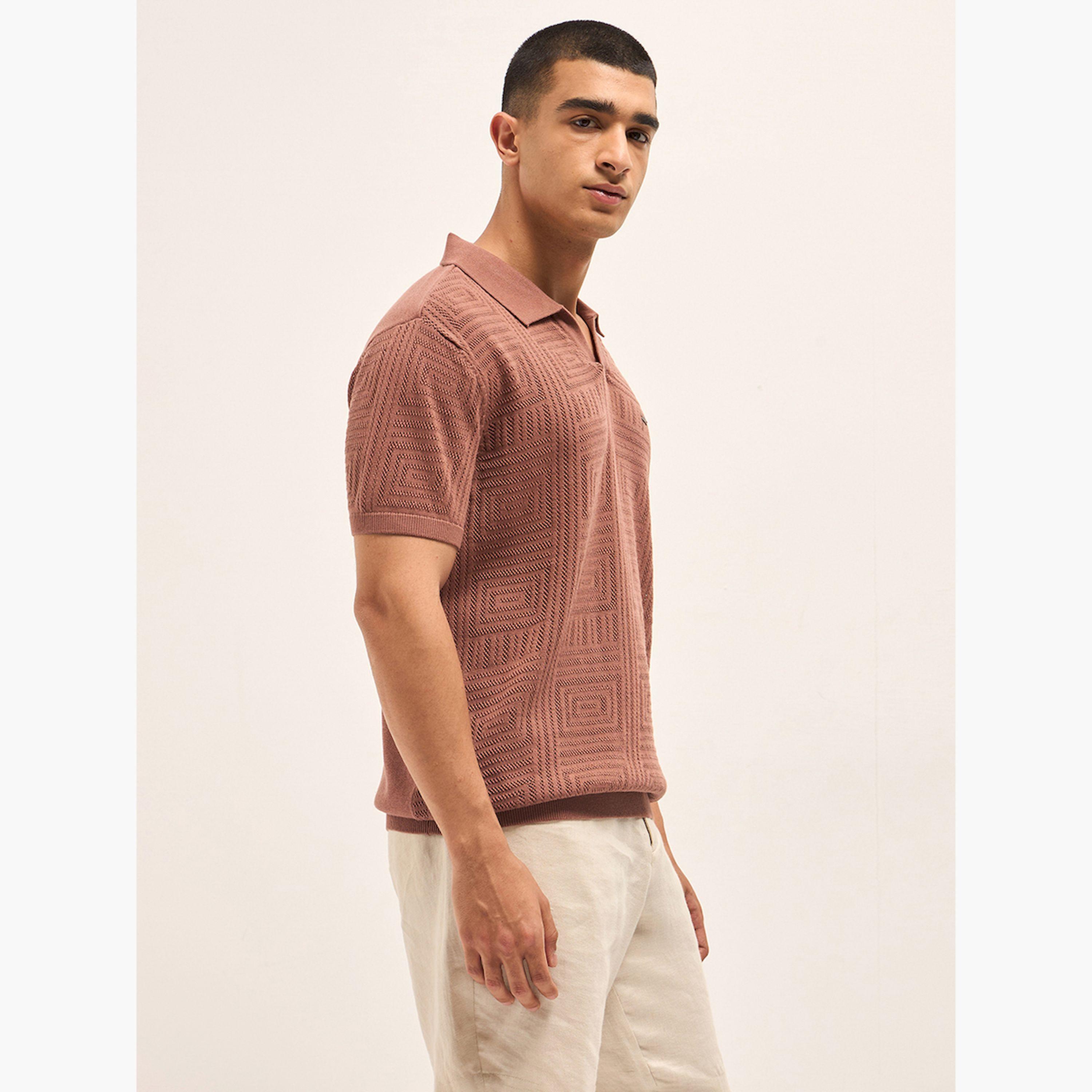 قميص بولو رجالي قطن خالص وقصة ضيقة-men-clothing-tshirtsandpolos-polos-image-3
