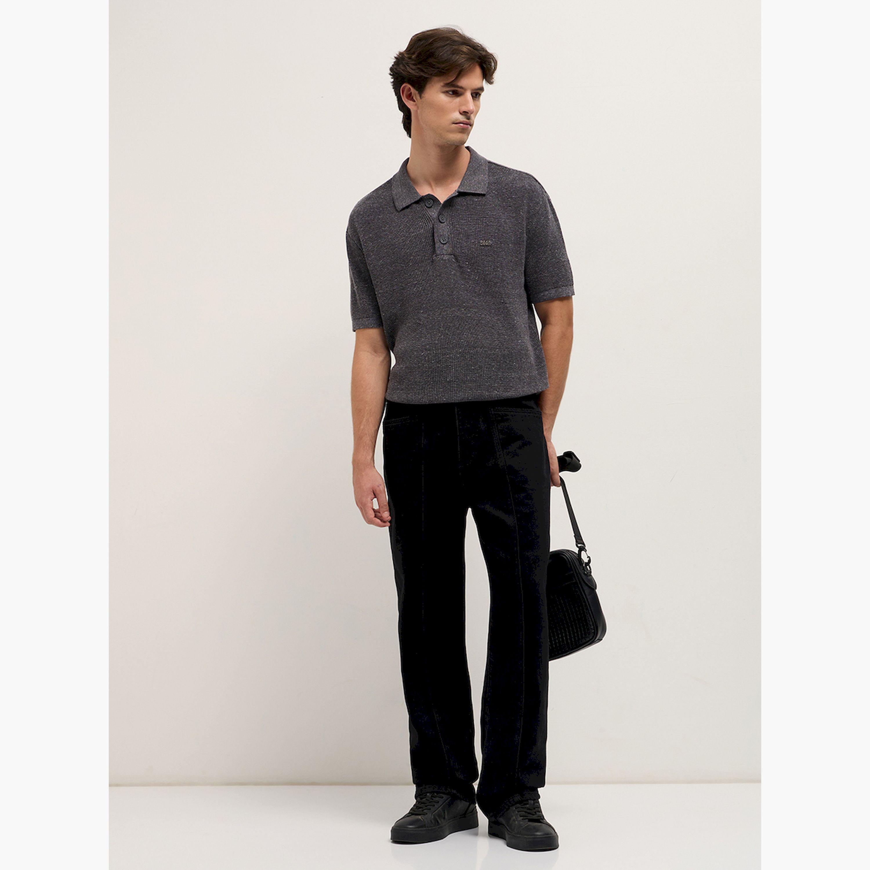 The Bear House X Styli Men Pure Cotton Solid Relaxed Fit Polo-men-clothing-tshirtsandpolos-polos-image-2