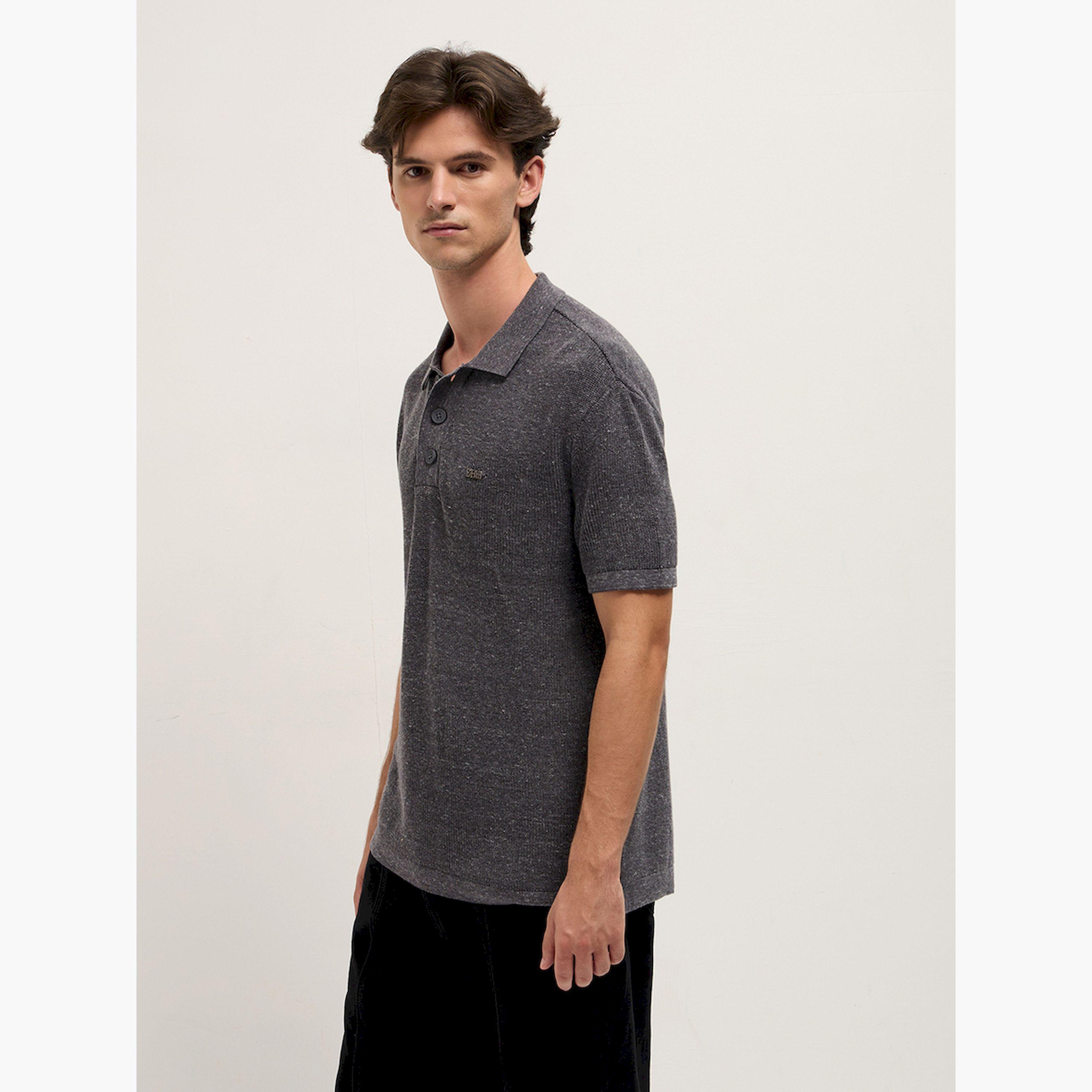 قميص بولو رجالي قطن خالص سادة وقصة مريحة-men-clothing-tshirtsandpolos-polos-image-3