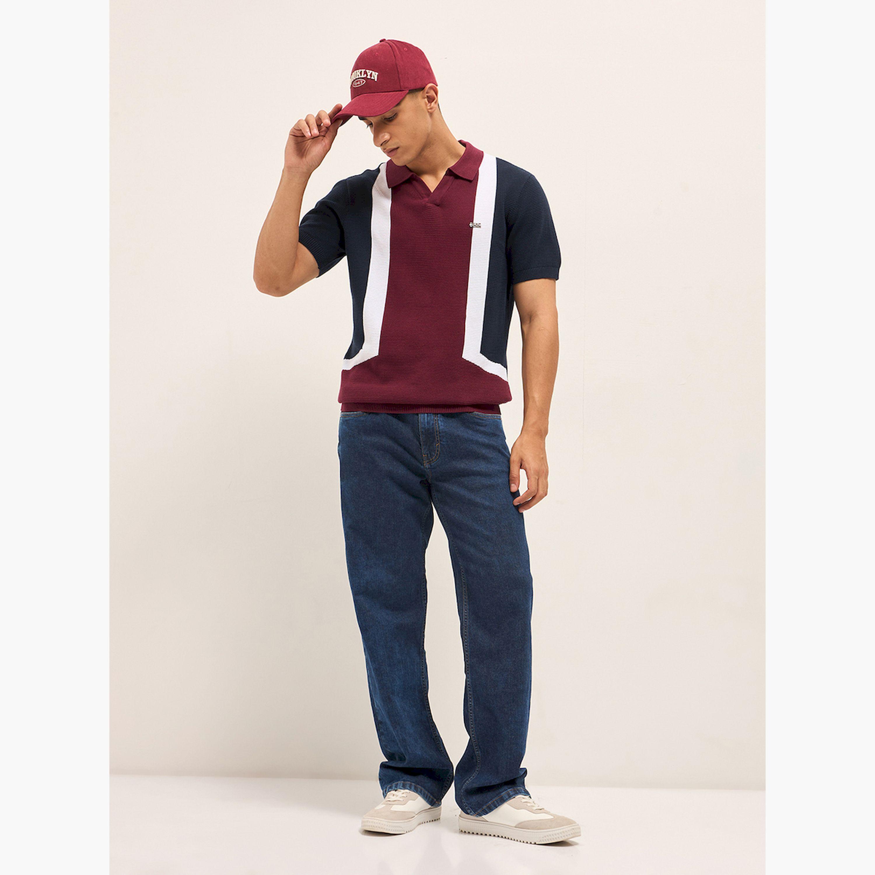 قميص بولو رجالي قطن خالص وقصة ضيقة-men-clothing-tshirtsandpolos-polos-image-2