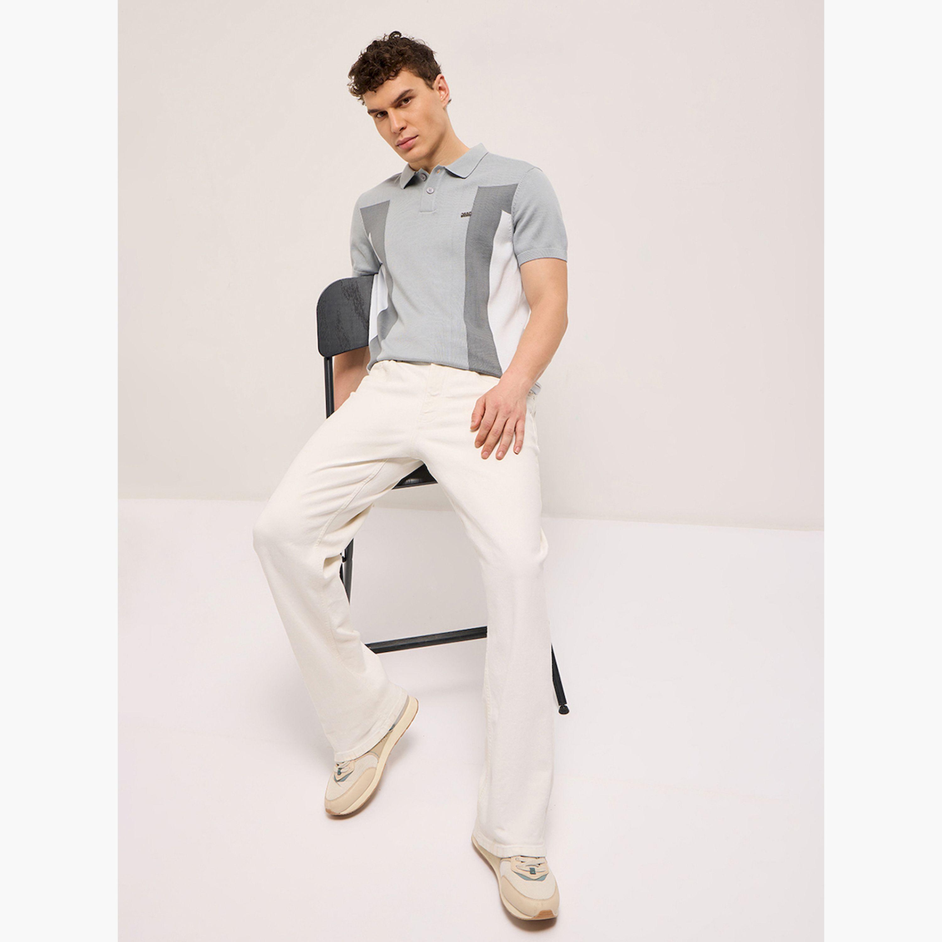 قميص بولو رجالي قطني بتصميم كتل الألوان وقصة عادية-men-clothing-tshirtsandpolos-polos-image-2