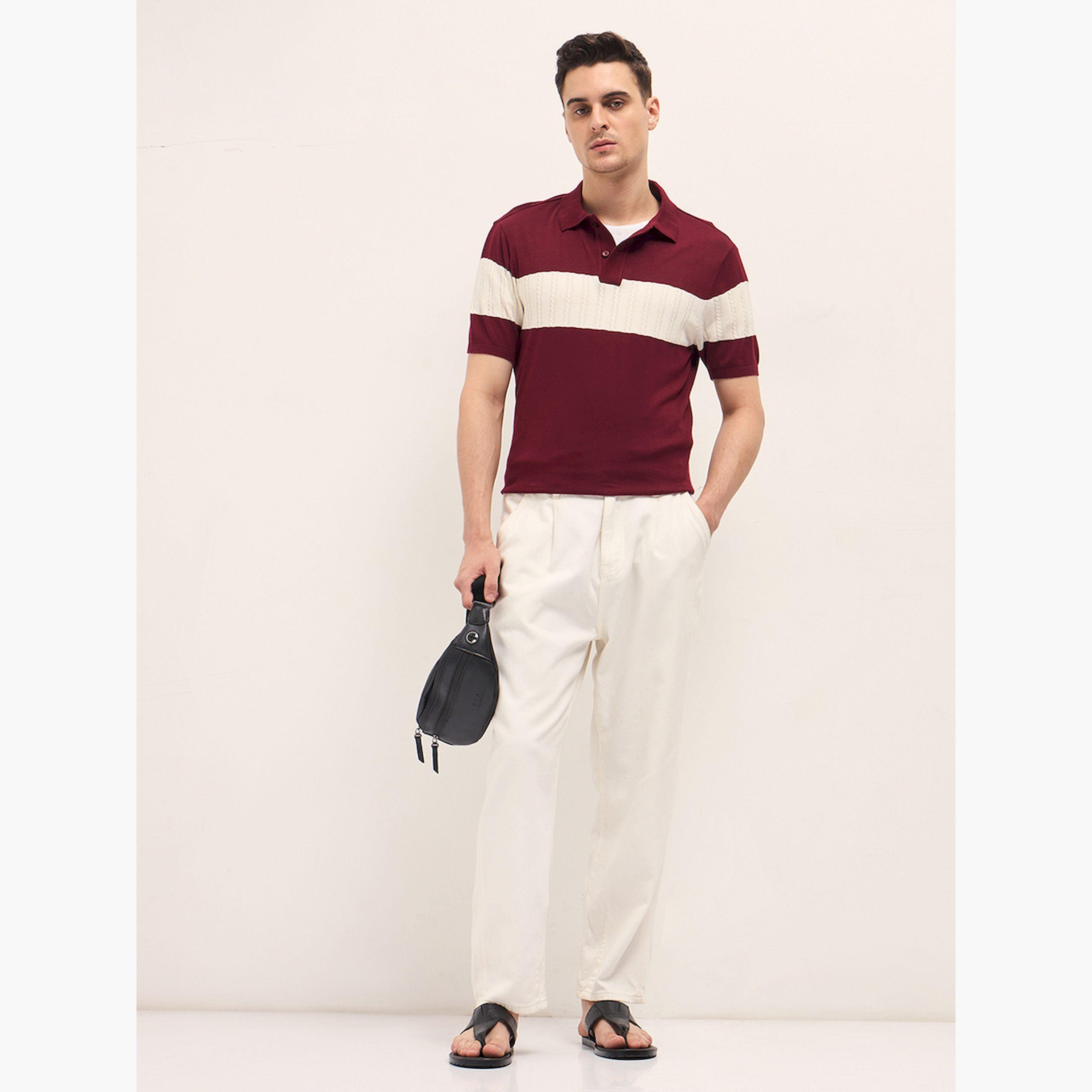The Bear House X Styli Men Cotton Self Design Polo-men-clothing-tshirtsandpolos-polos-image-2