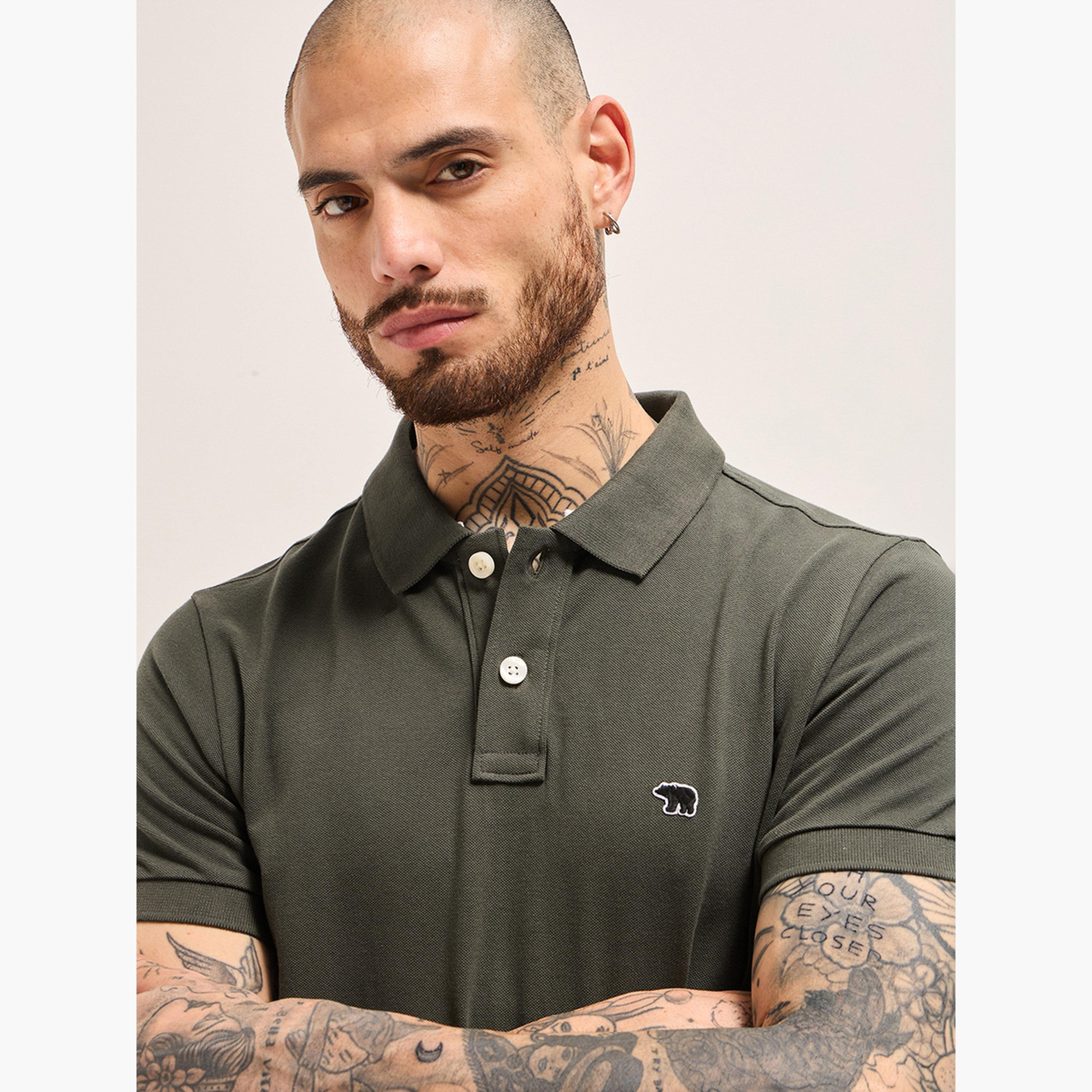 The Bear House X Styli Men Solid Cotton Regular Fit Polo-men-clothing-tshirtsandpolos-polos-image-2