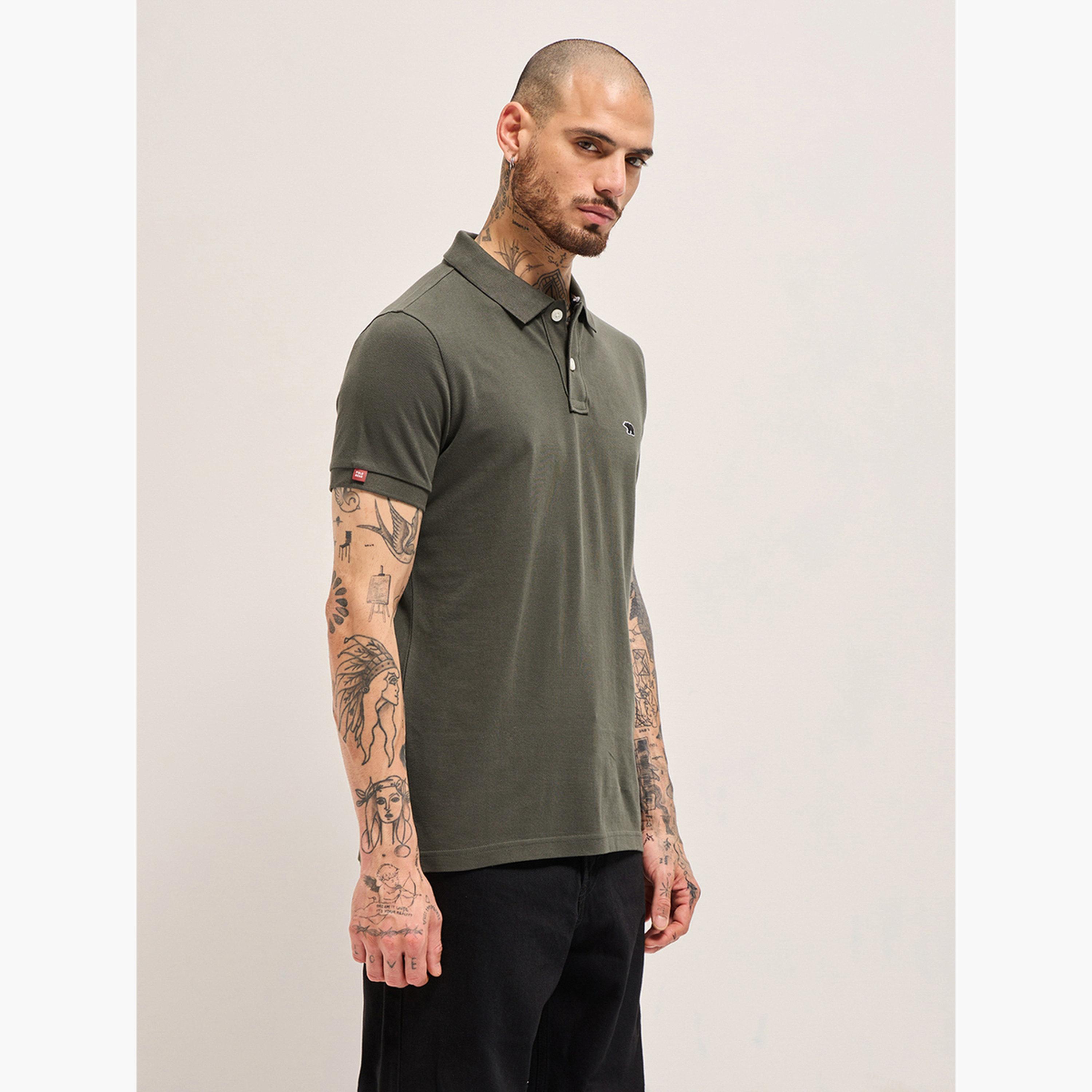 قميص بولو رجالي قطني سادة وقصة عادية-men-clothing-tshirtsandpolos-polos-image-6